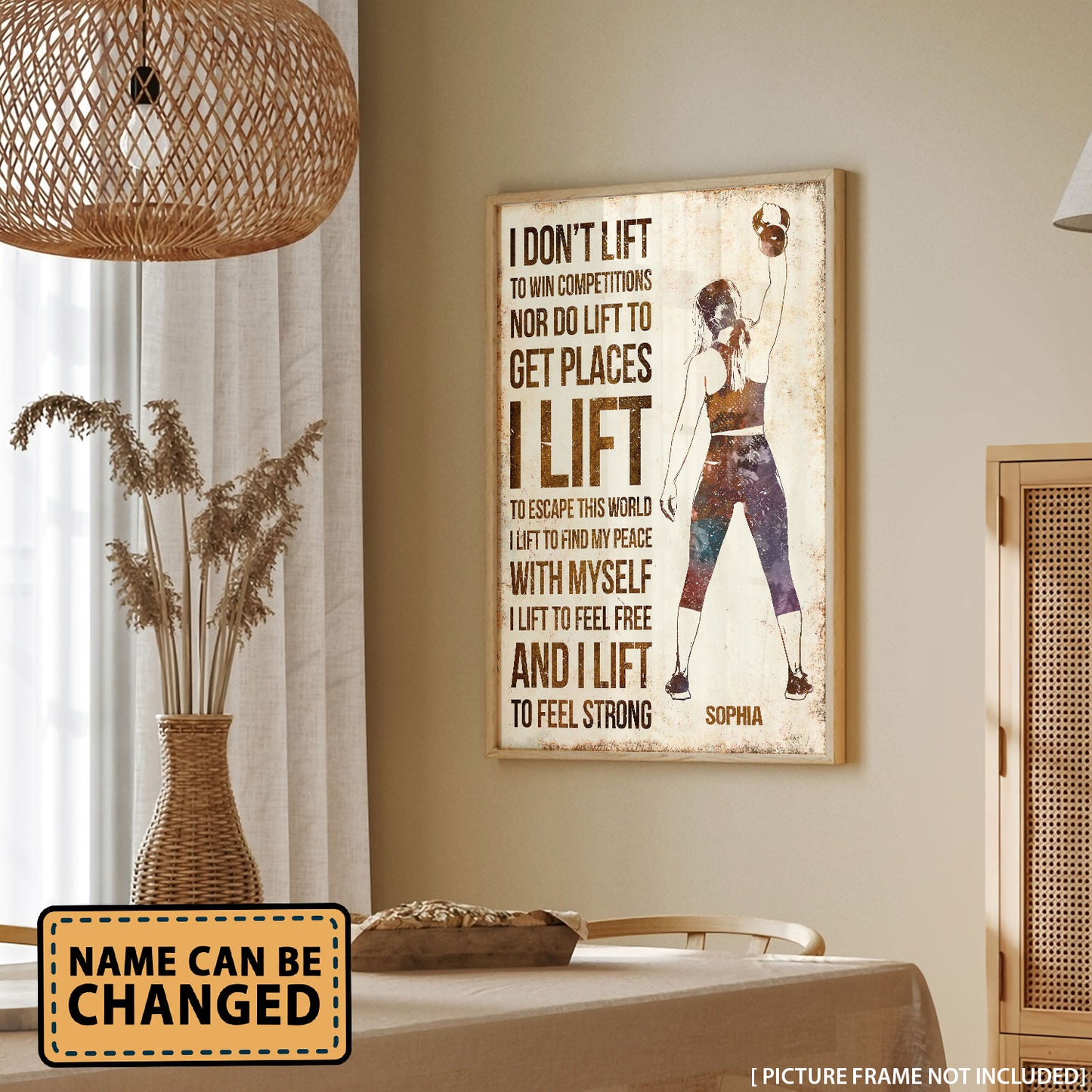 Custom Name I Don't Lift To Win Competitions Personalizedwitch Poster