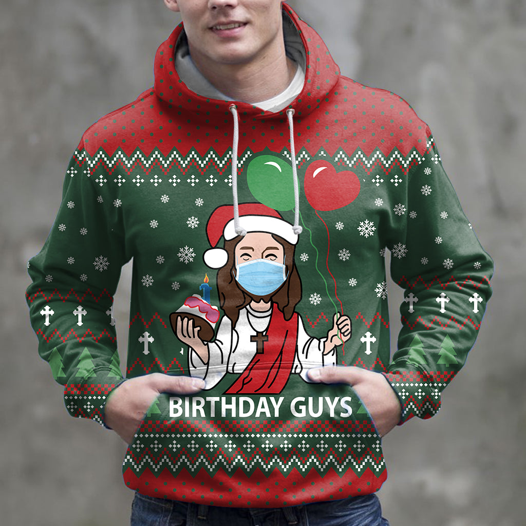 Jesus Birthday Guys HT231103 Unisex womens & mens, couples matching, friends, funny family sublimation 3D hoodie christmas holiday gifts (plus size available)