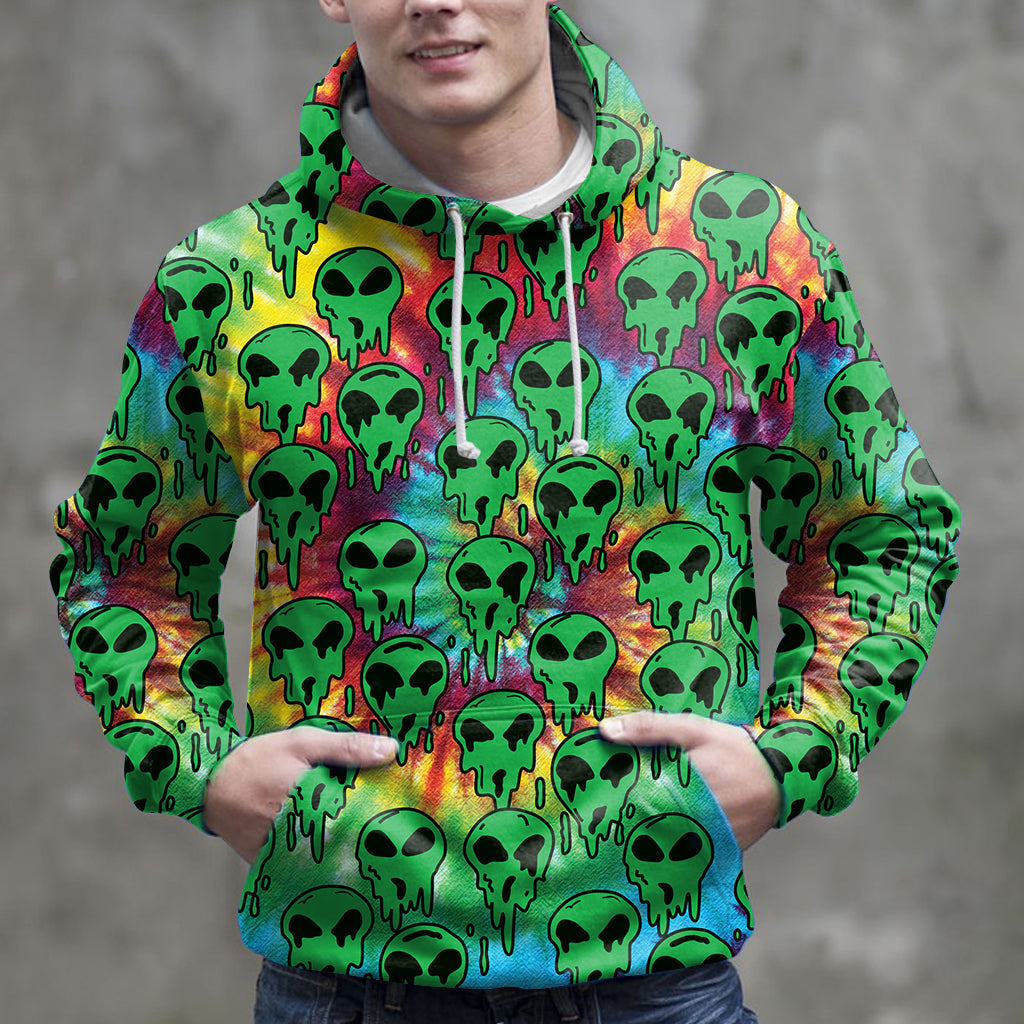 Trippy Green Alien HT231105 Unisex womens & mens, couples matching, friends, funny family sublimation 3D hoodie christmas holiday gifts (plus size available)