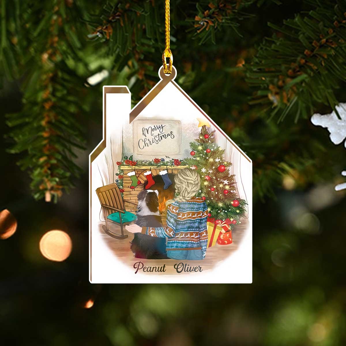 Home Custom Dog Lovers Personalizedwitch Personalized Christmas Ornament