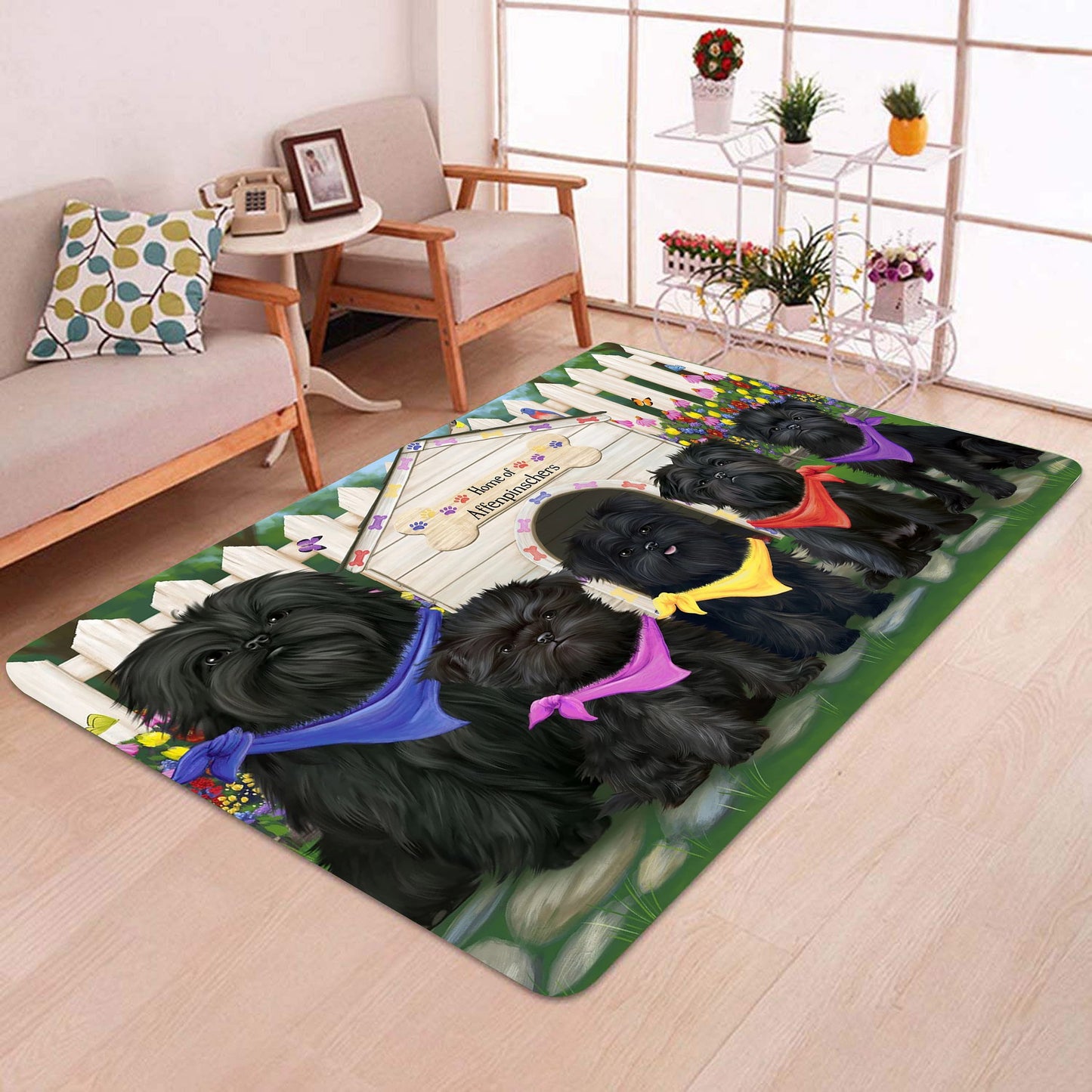 Home Of Affenpinschers Rectangle Rug