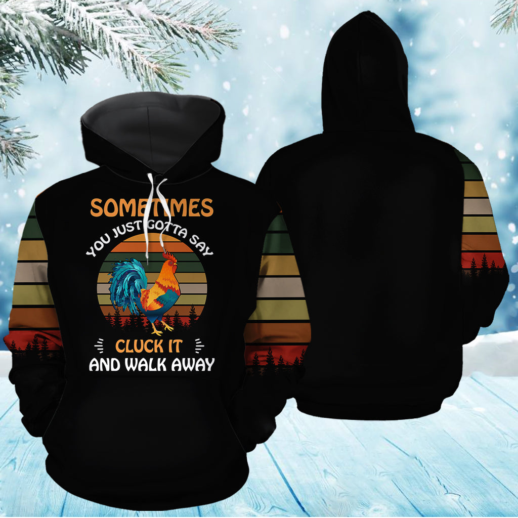 Chicken Cluck It TY1112 unisex womens & mens, couples matching, friends, funny family sublimation 3D hoodie christmas holiday gifts (plus size available)