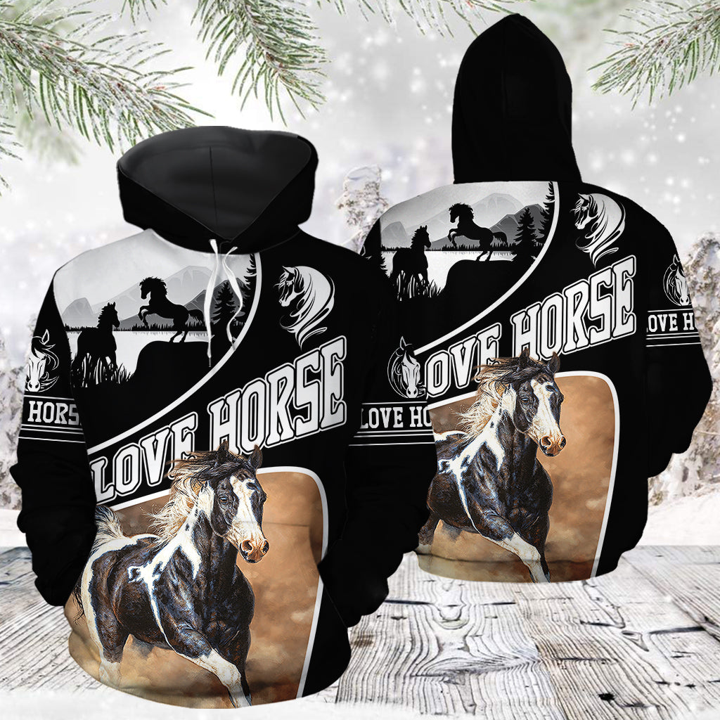 Horse Lover TG5123 unisex womens & mens, couples matching, friends, horse lover, funny family sublimation 3D hoodie christmas holiday gifts (plus size available)