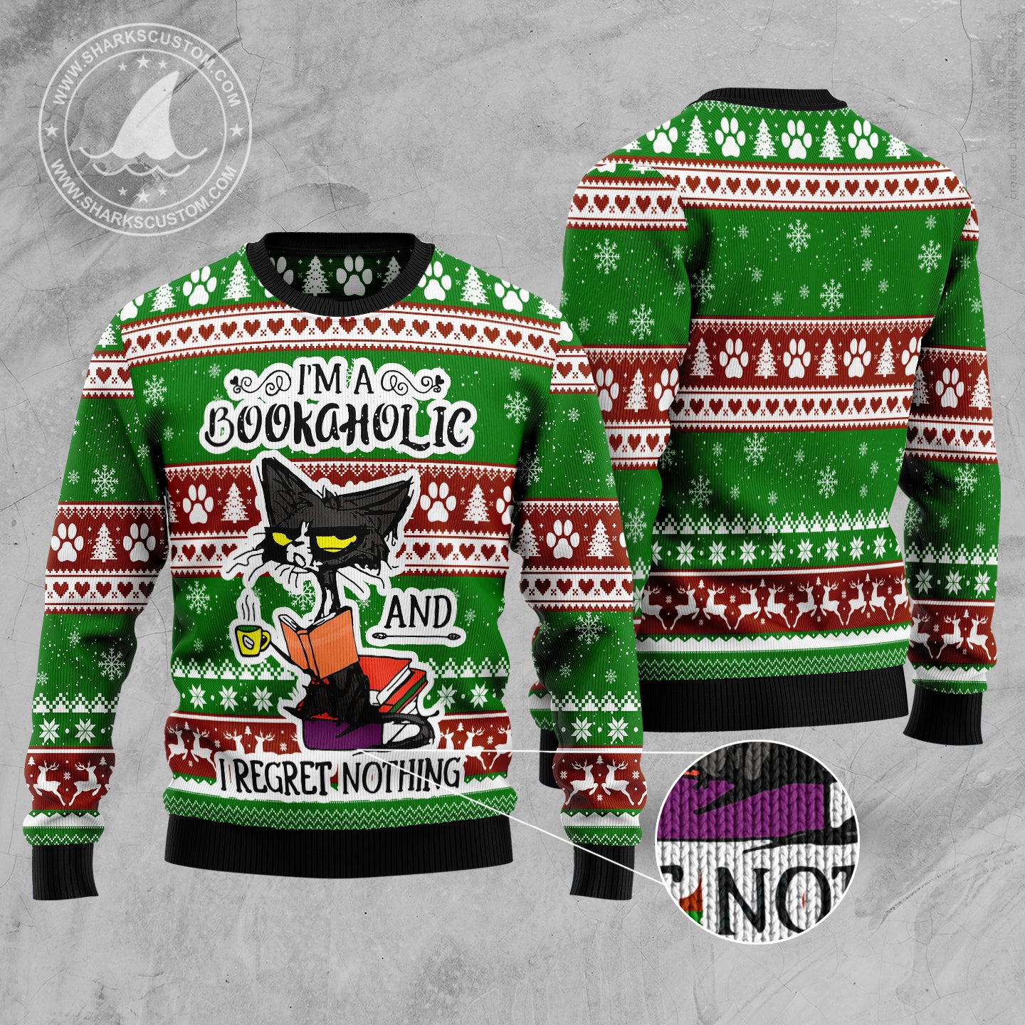 I‘m A Bookaholic TG5114 Ugly Christmas Sweater