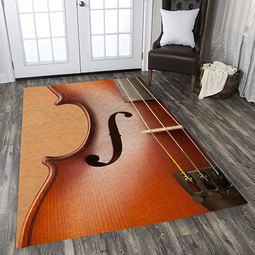 Love Violin Rectangle Rug