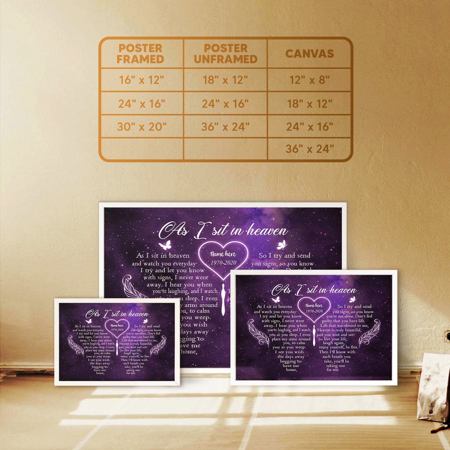 As I Sit In Heaven Galaxy Personalized Print Art Wall