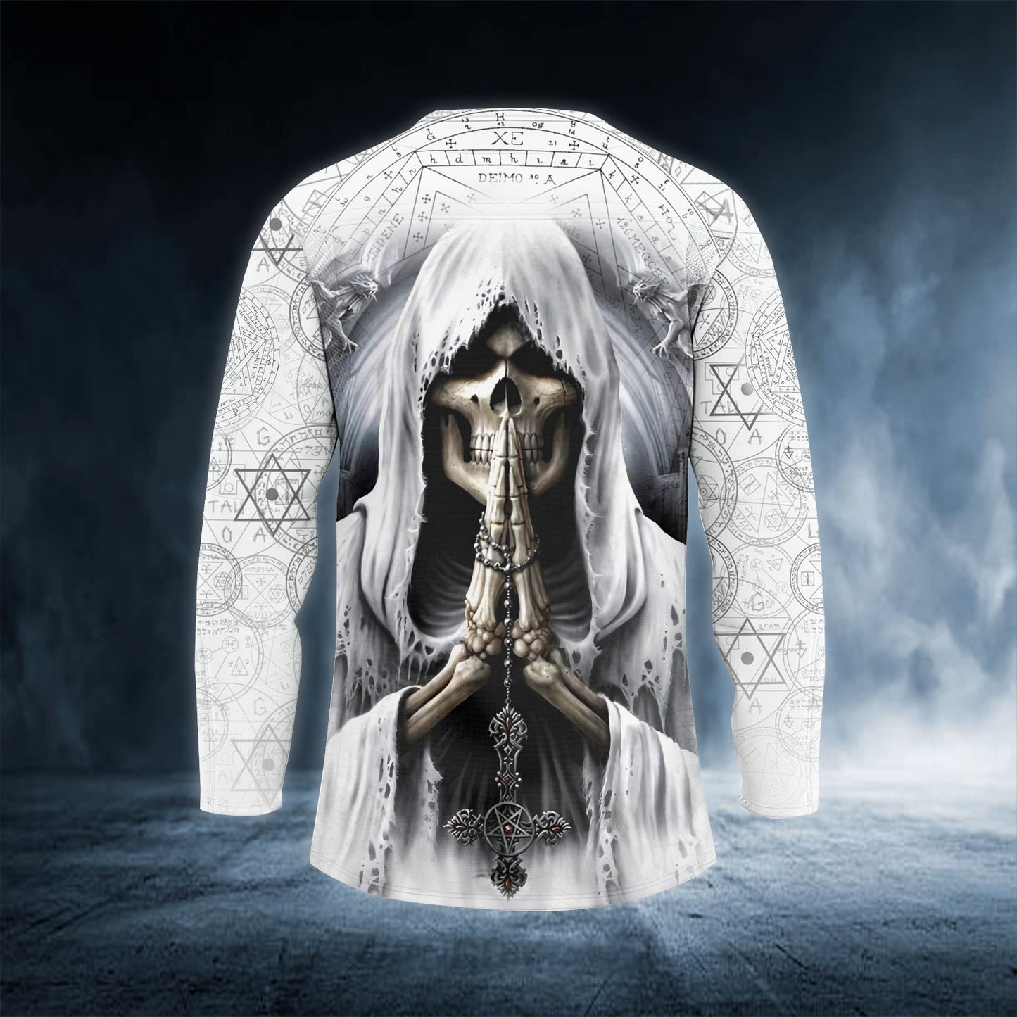 Pray White Skull Hockey Jersey