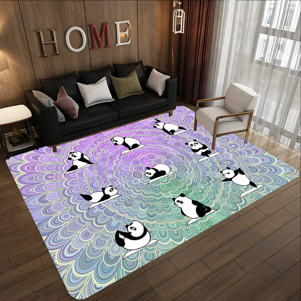 Mandala Panda Rectangle Rug