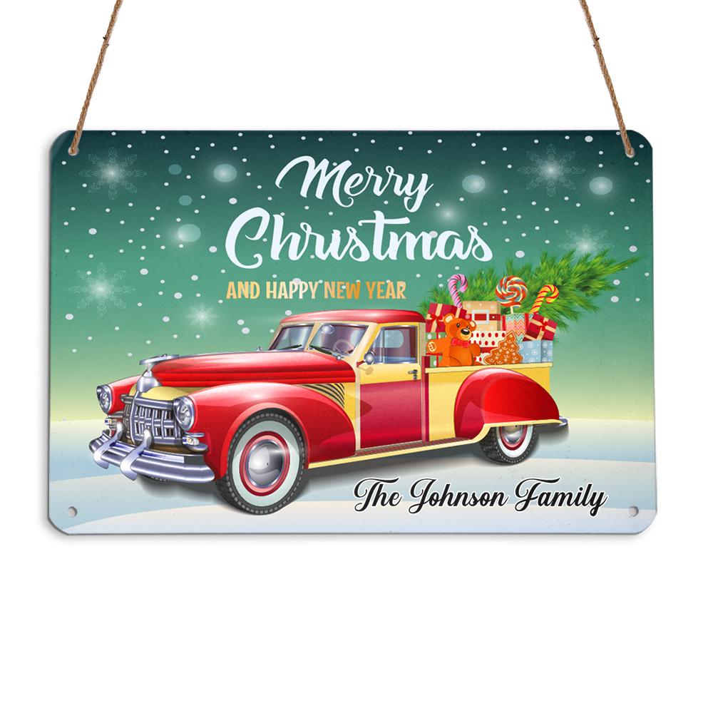 Merry Christmas And Happy New Year Retro Car Personalizedwitch Persona –  PERSONALIZEDWITCH