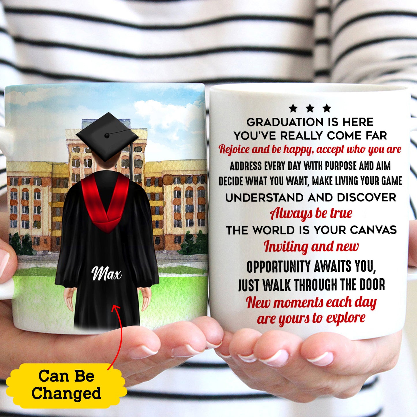 Custom Personalized Coffee mug unique graduation gifts for him & her, best college, high school grad presents for girls, boys, friends - Graduation is here D3033 - PersonalizedWitch