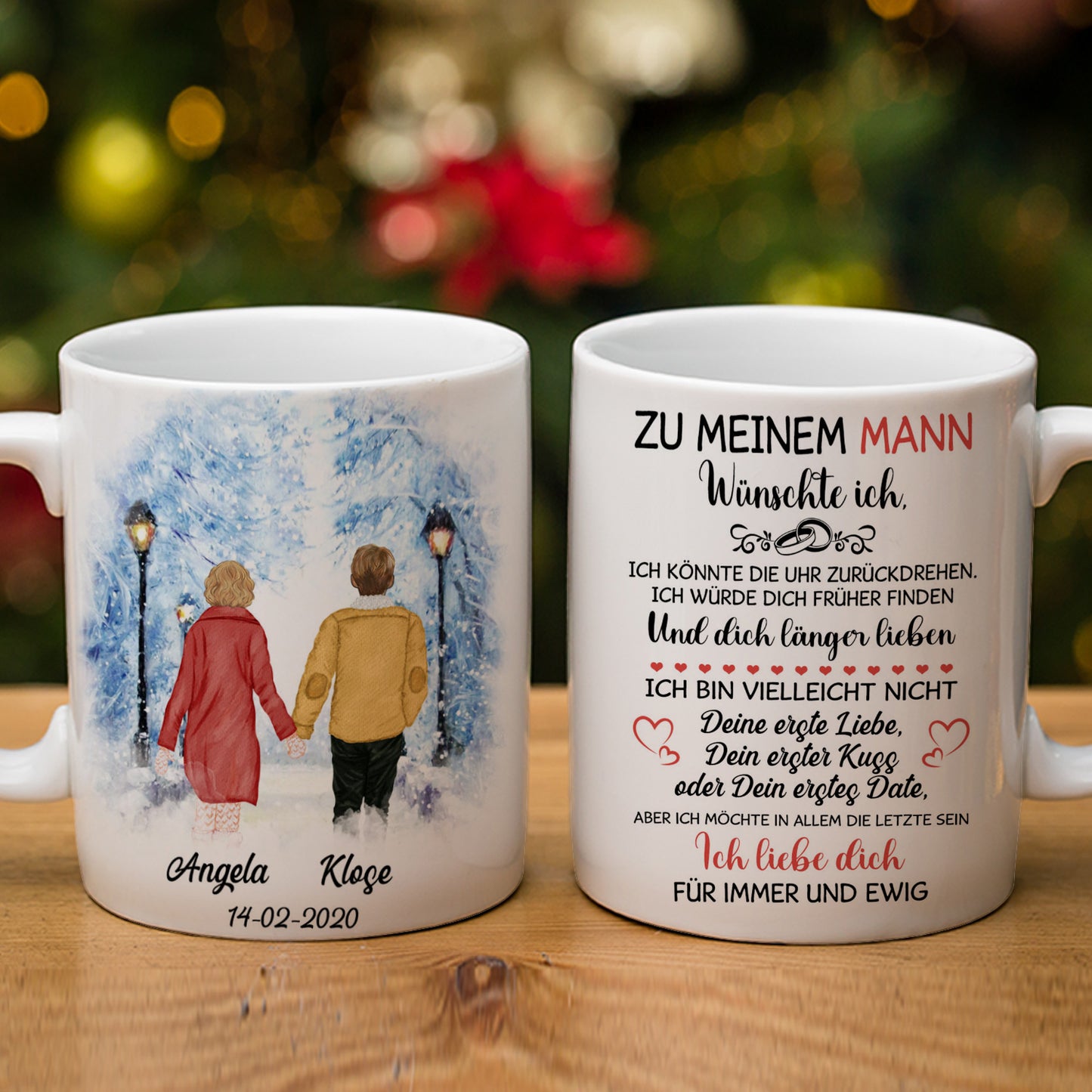 Zu Meinem Mann Paar Personalisiertes Becher