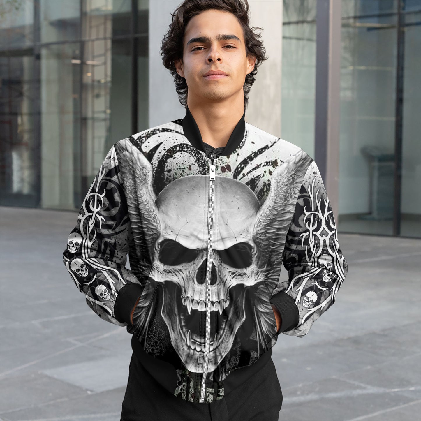 Awesome King Skull Bomber Jacket