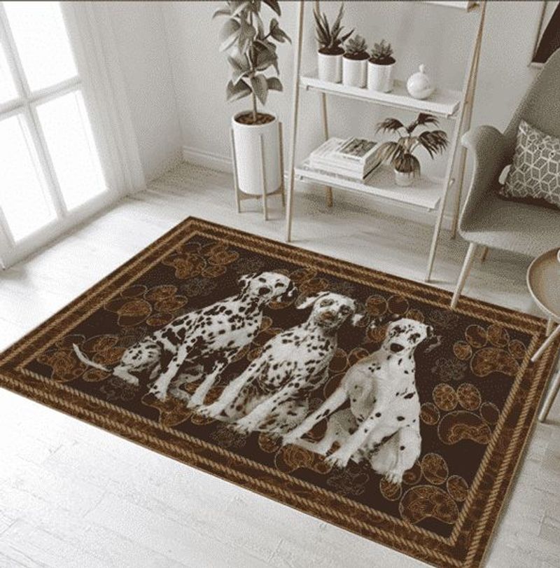 Nova Scotia Duck Tolling Retriever Floral Paw Rectangle Rug