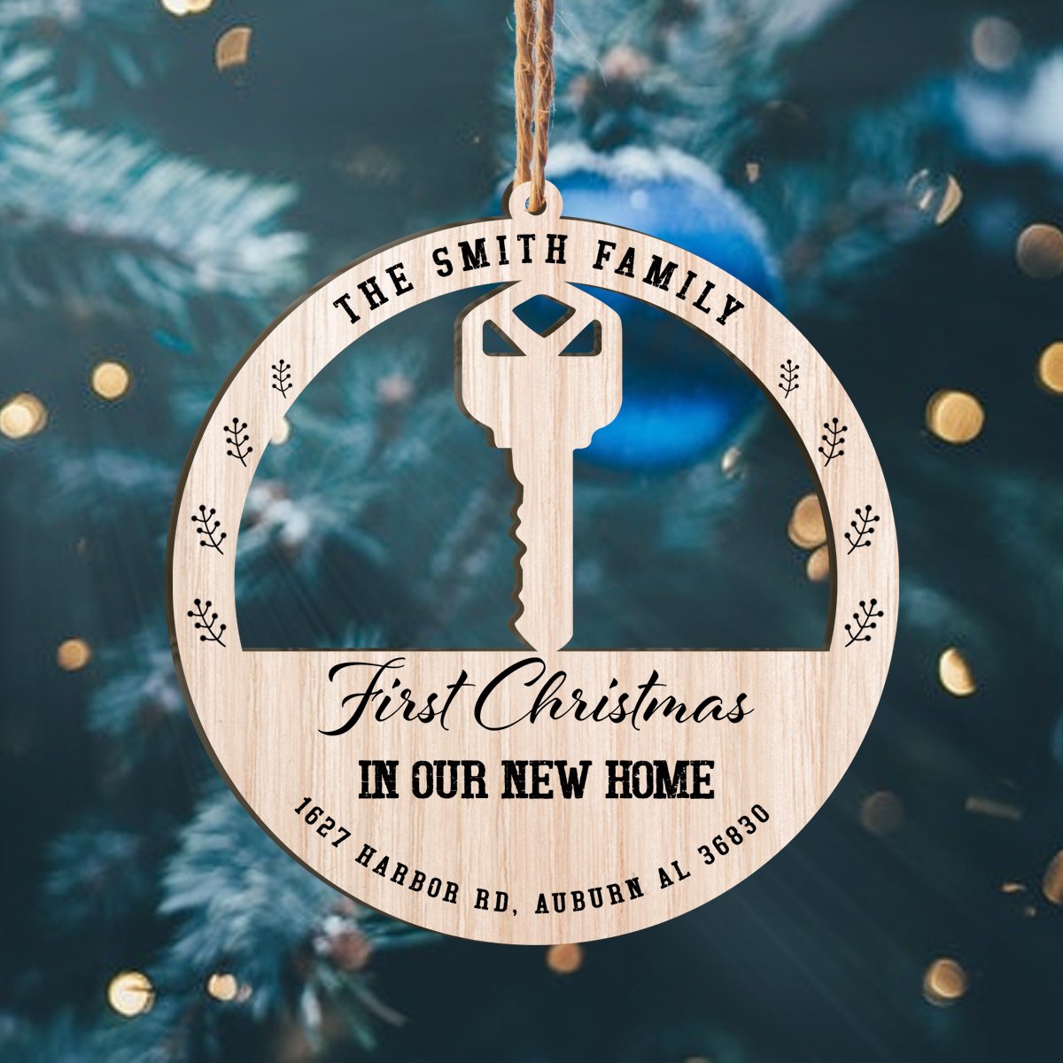 Custom First Christmas In Our New Home Personalizedwitch Personalized Layered Wood Ornament