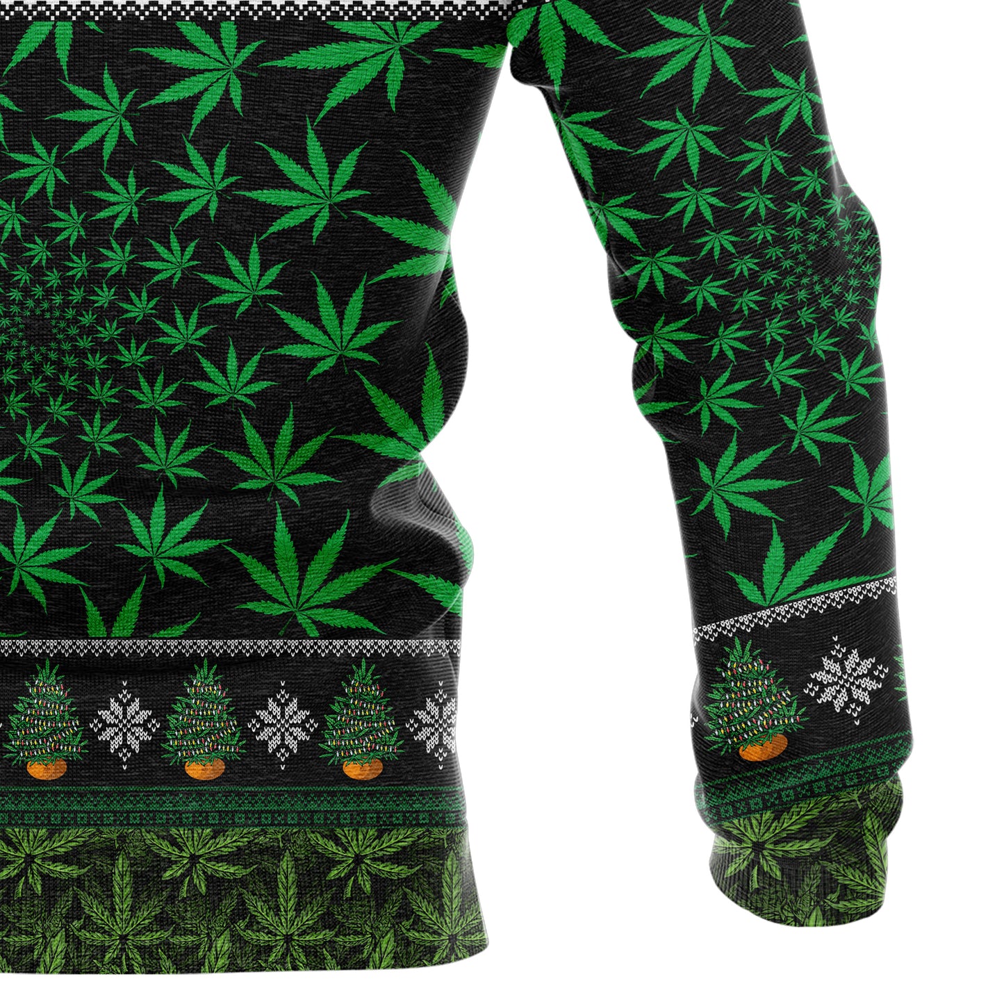 Satan Claus Marijuana Christmas HZ112302 All Over Print Unisex Hoodie