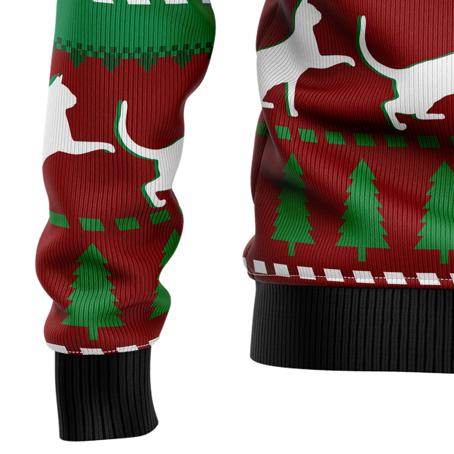 Black Cat Light Christmas T1210 Ugly Christmas Sweater