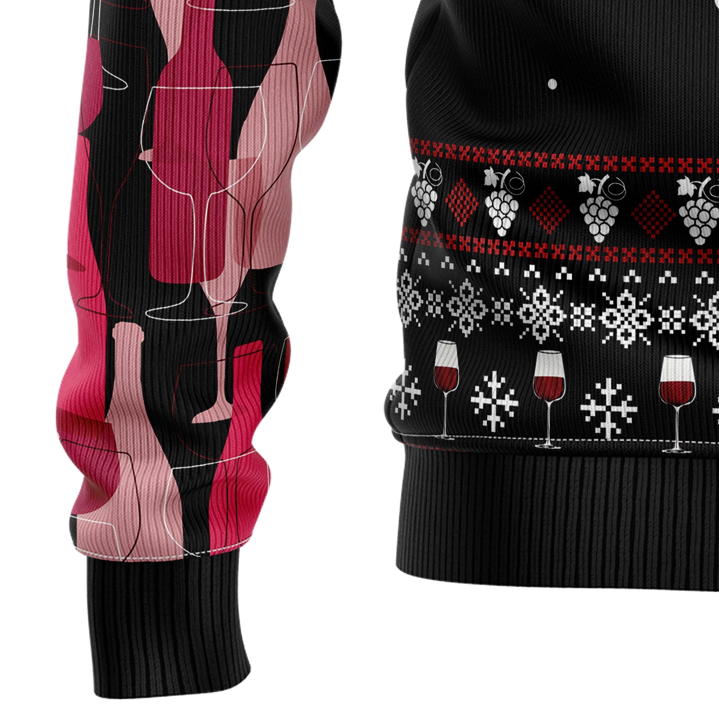 Wine Red Christmas T1911 Ugly Christmas Sweater