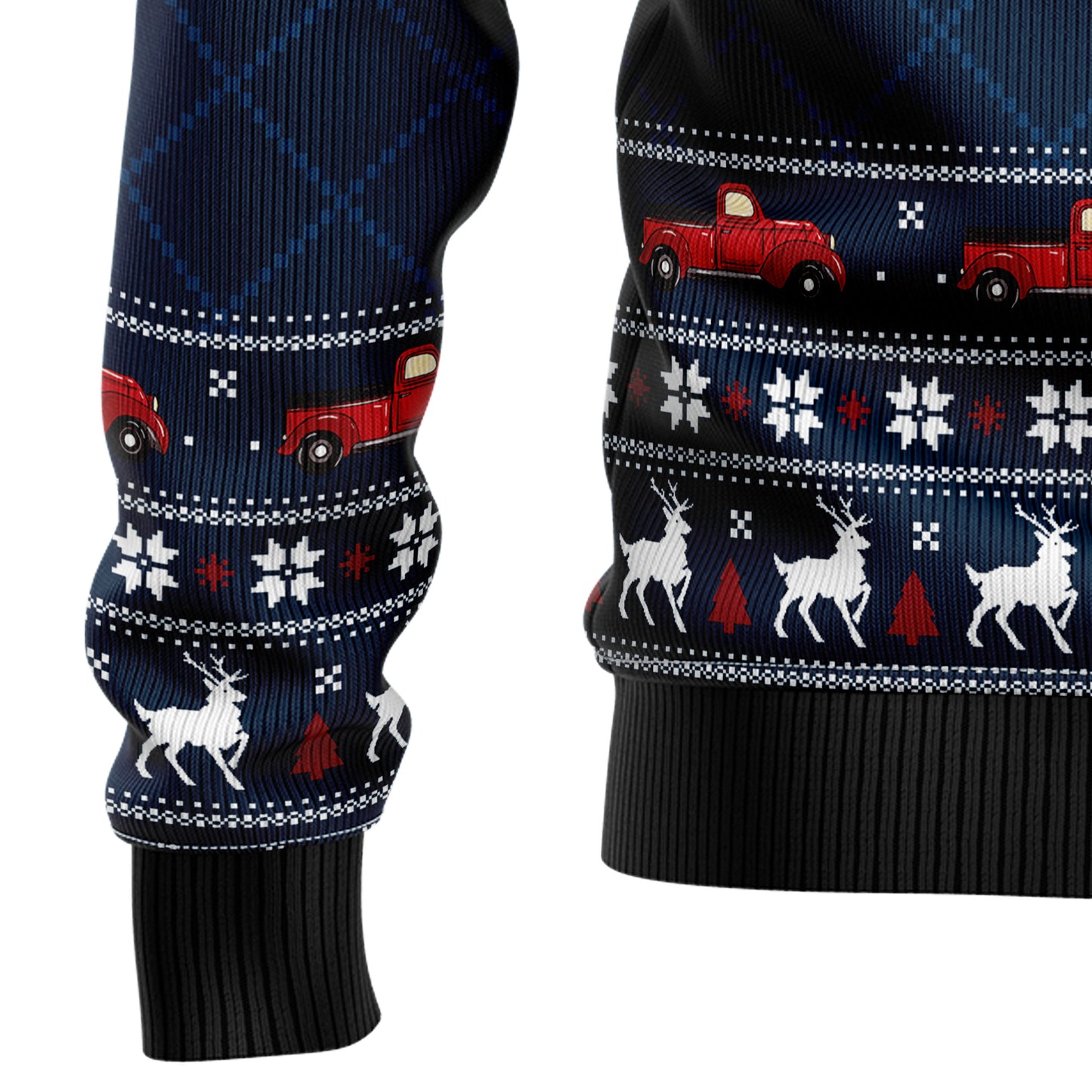 Vintage Red Truck HZ102303 Ugly Christmas Sweater