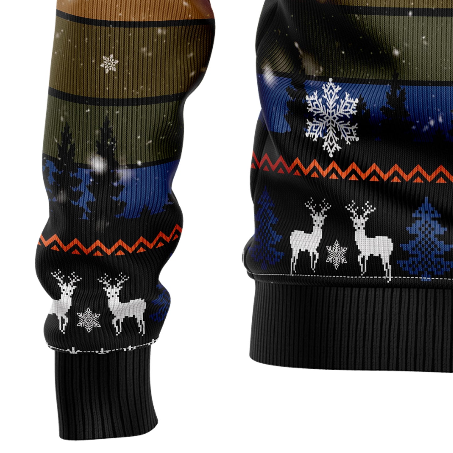 Vintage Background Awesome Deer G51110 Ugly Christmas Sweater