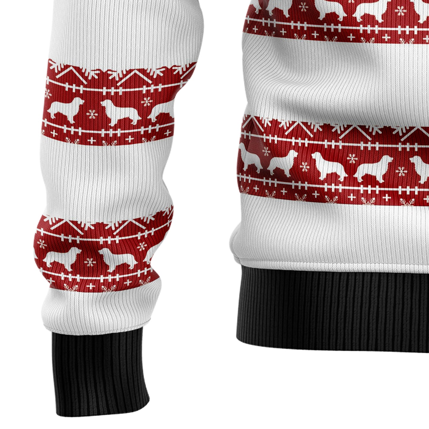 Golden Retriever Wearing Santa‘s Hat G5114 Ugly Christmas Sweater