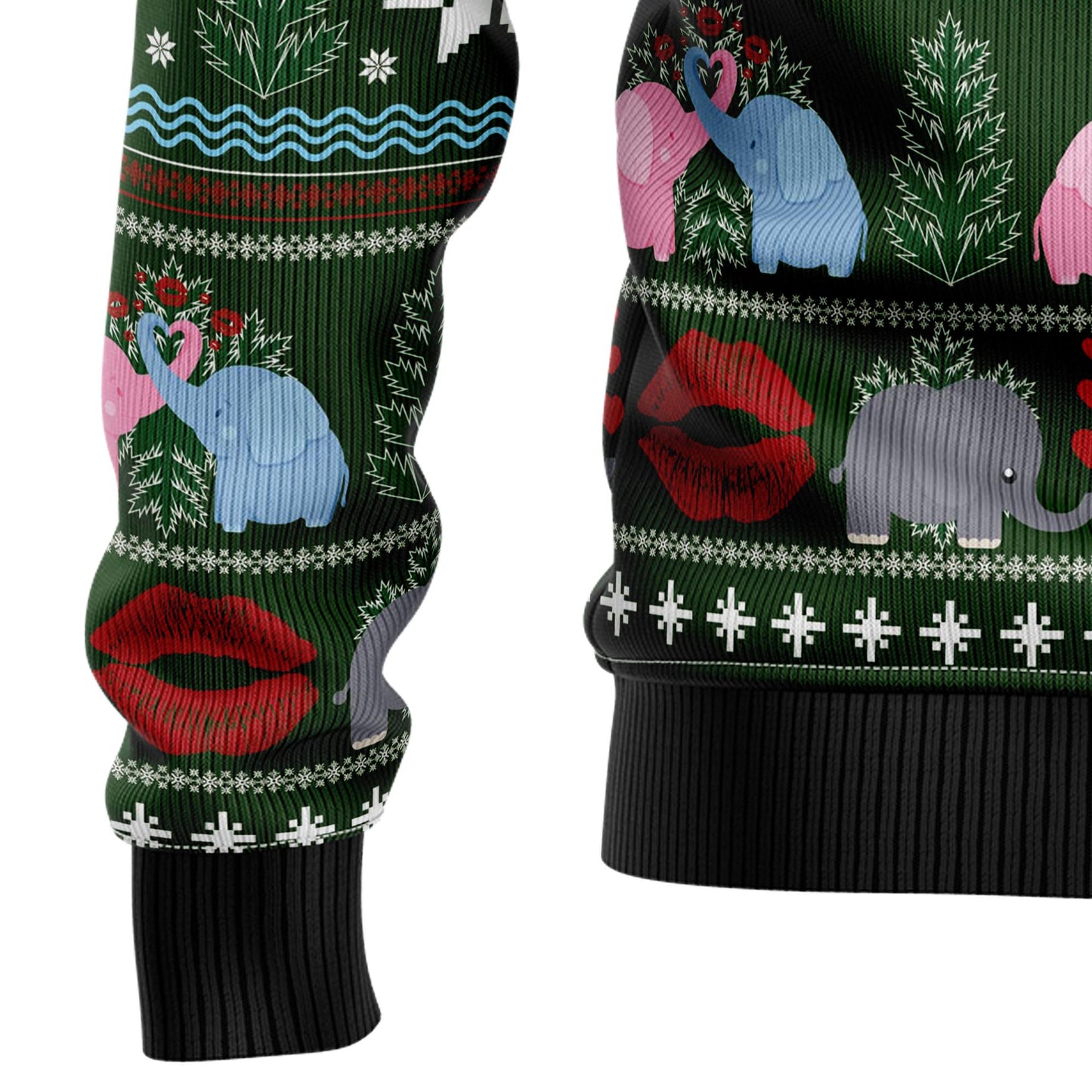 Elephant I Didn't Fart My Butt Blew You A Kiss HT102714 Ugly Christmas Sweater
