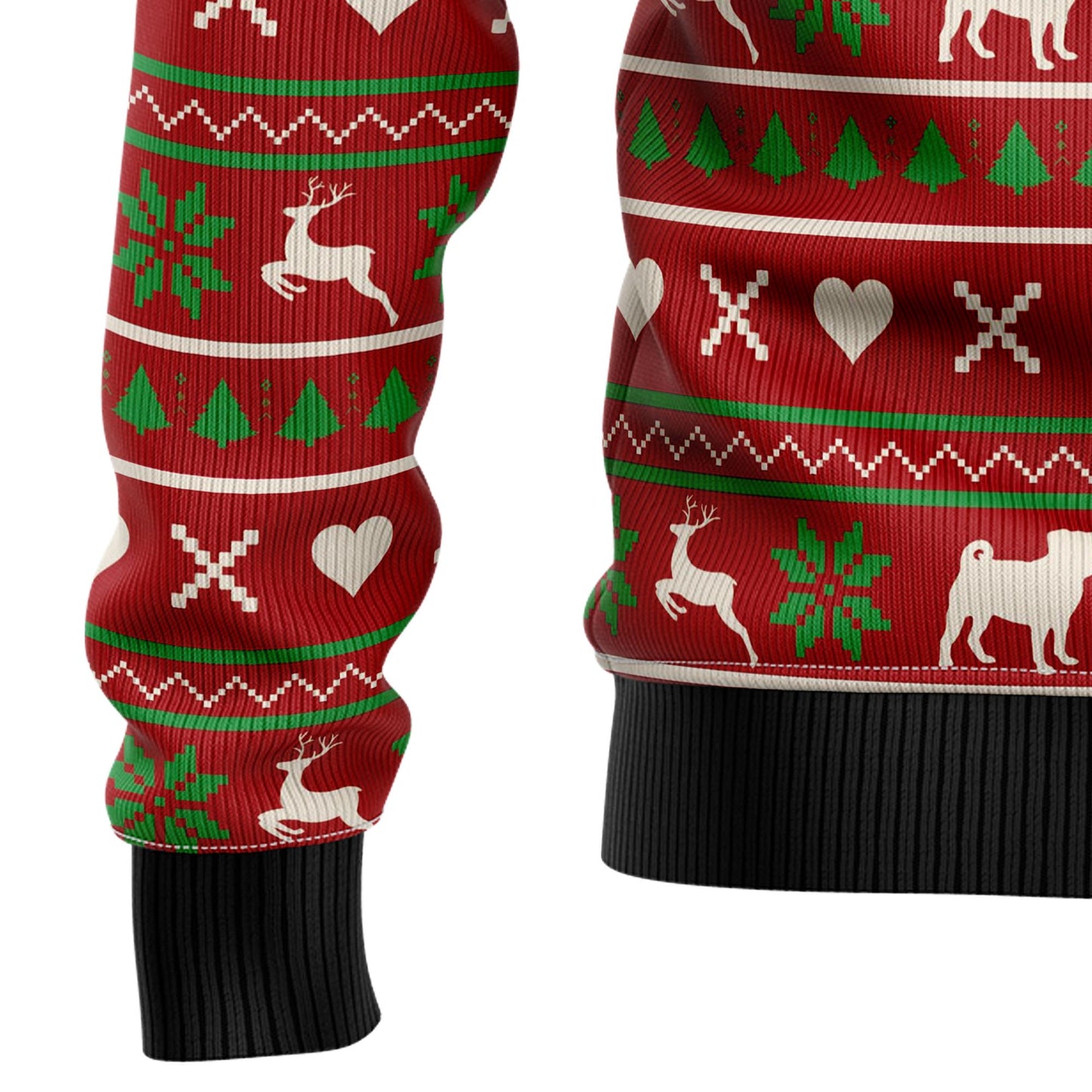 Pug Reindeer TG51014 Ugly Christmas Sweater