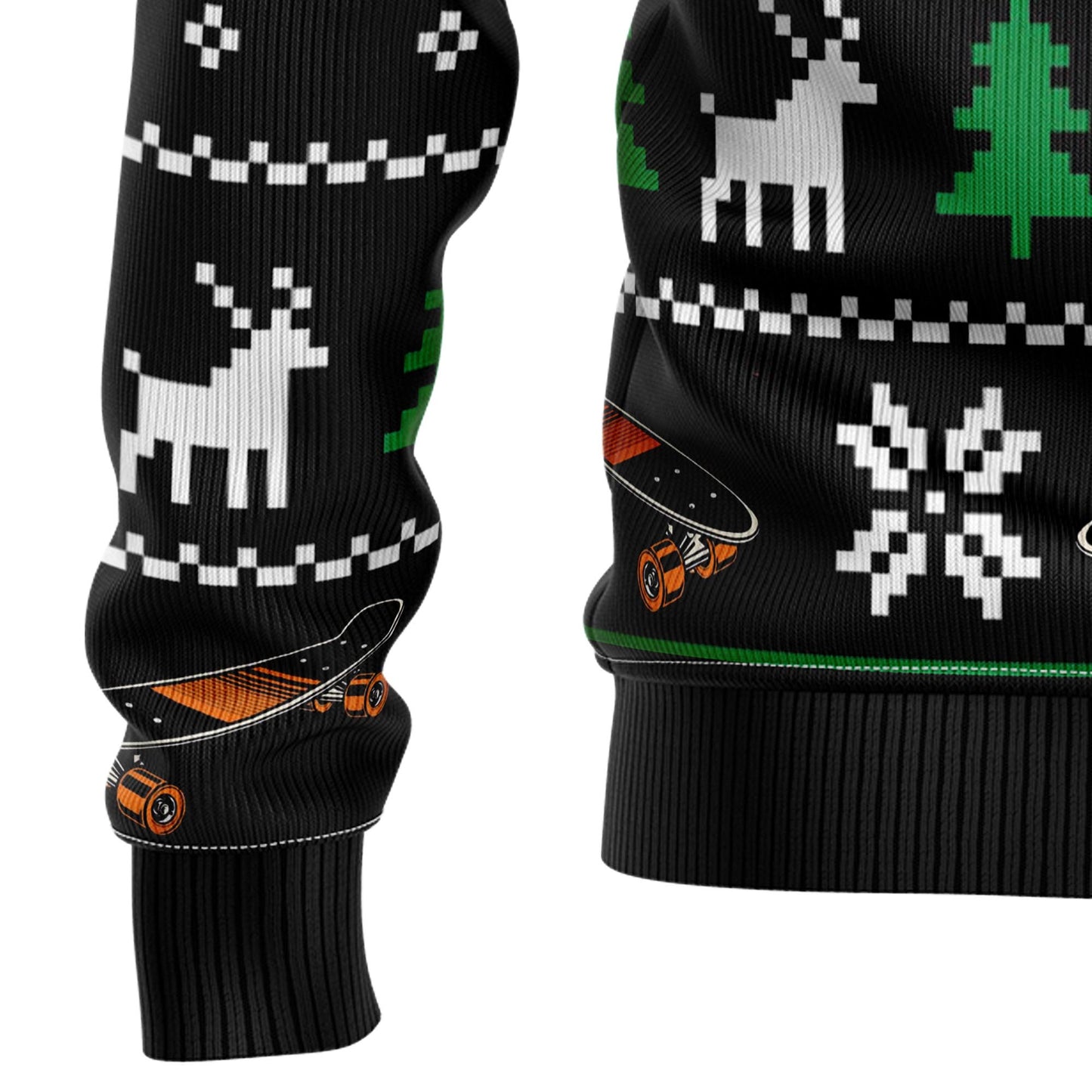 Santa Claus Skateboard HT92816 Ugly Christmas Sweater