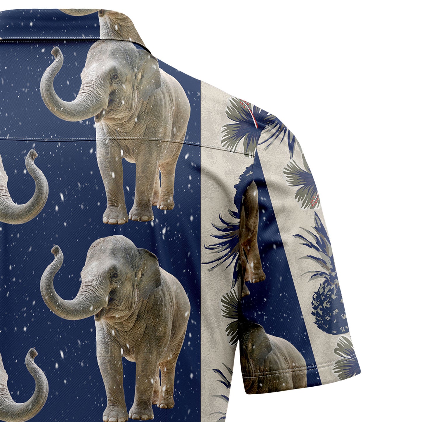 Elephant Pineapple Hibiscus Pattern T2207 Hawaiian Shirt
