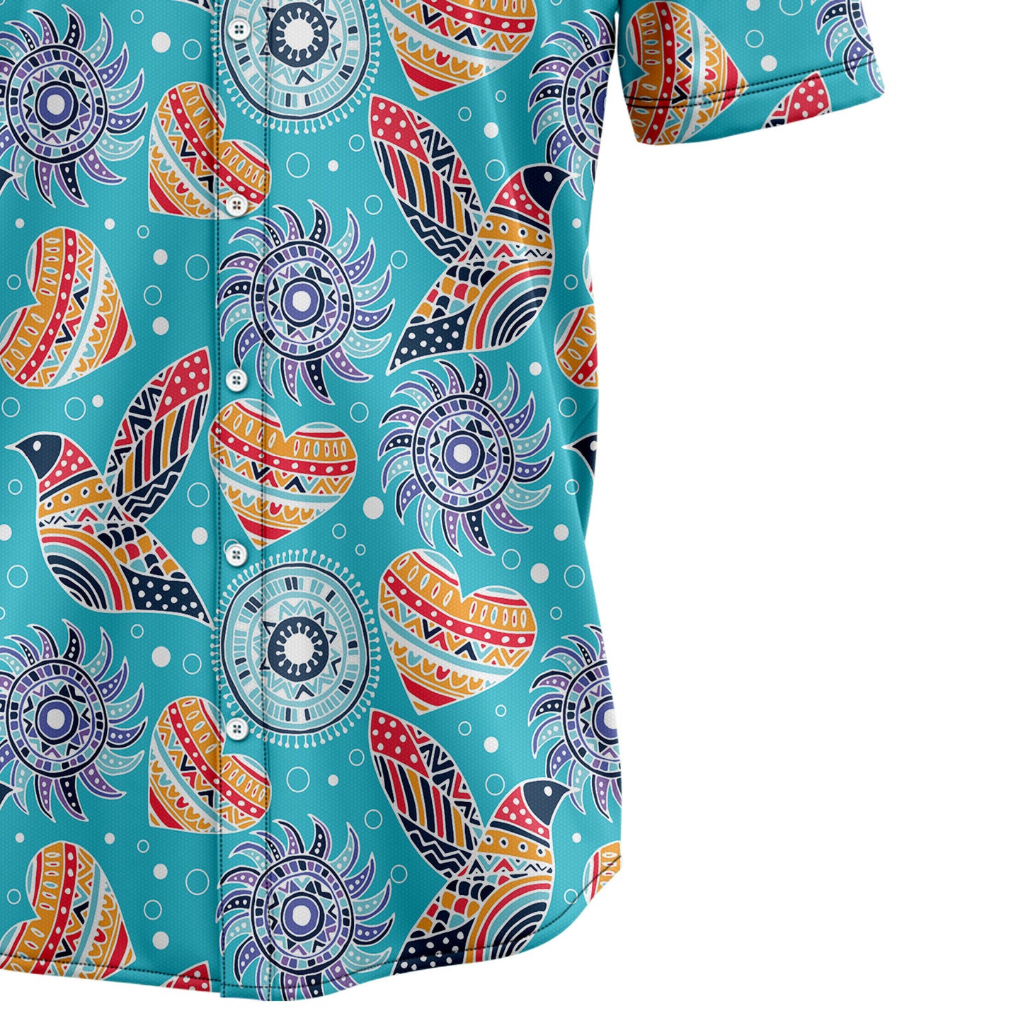 Amazing Hearts in Ethnic Style H107202 Hawaiian Shirt