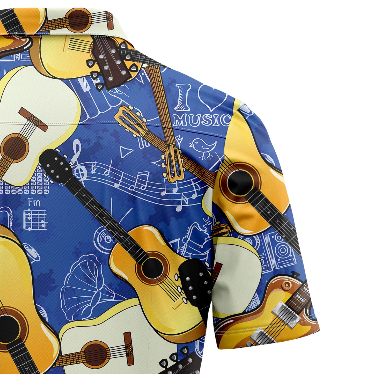 Guitar Music Pattern T1007 Hawaiian Shirt