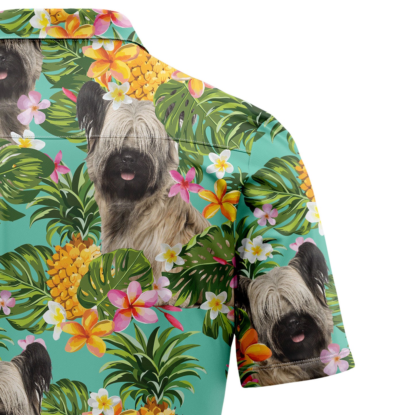 Tropical Pineapple Skye Terrier H97095 Hawaiian Shirt