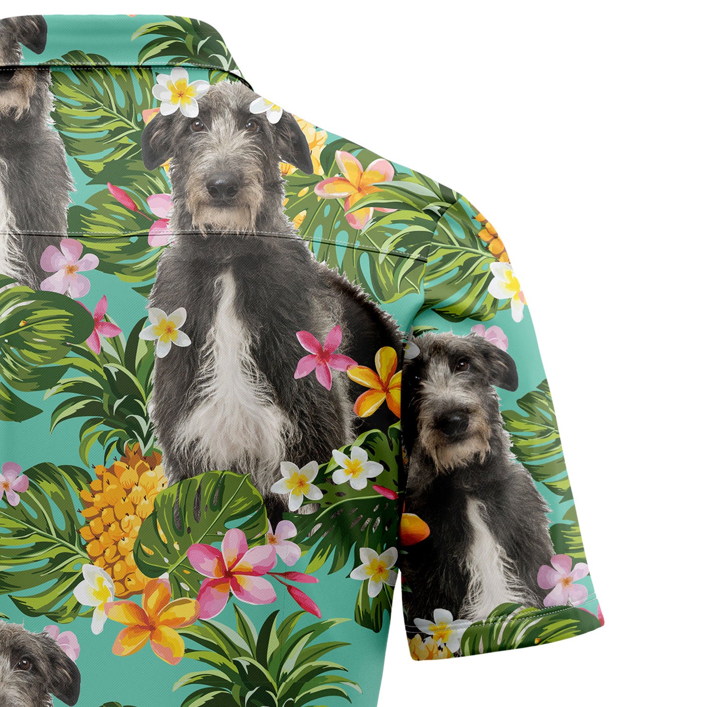 Tropical Pineapple Scottish Deerhound H97084 Hawaiian Shirt