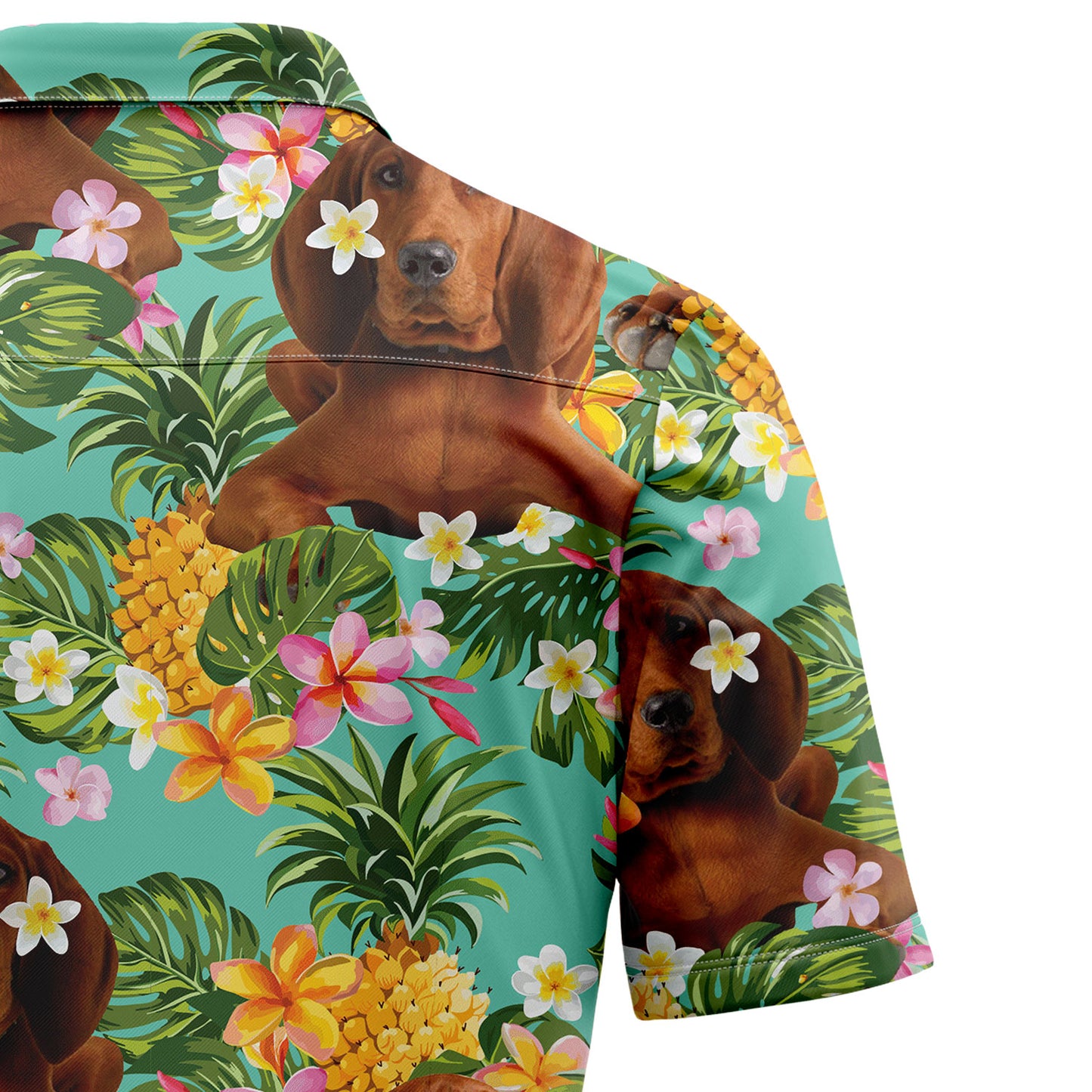Tropical Pineapple Redbone Coonhound H97076 Hawaiian Shirt