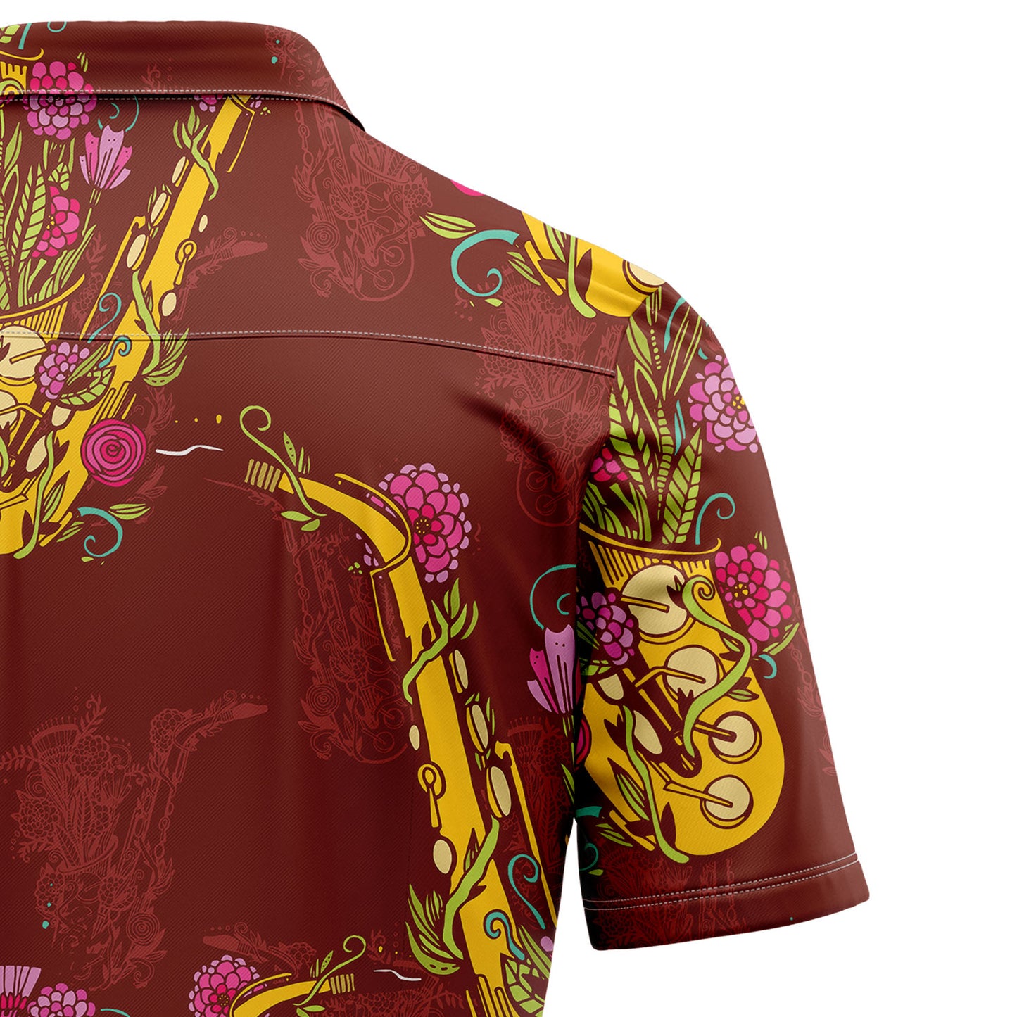 Saxophone Flower T1007 Hawaiian Shirt