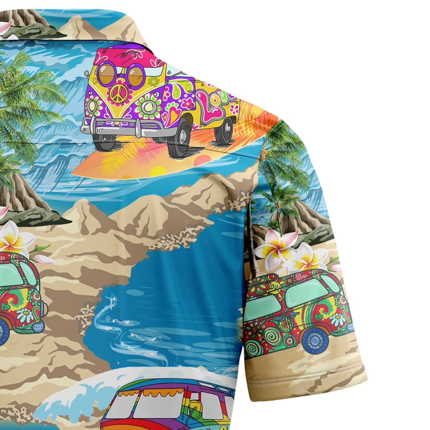 Hippie Bus Summer Vacation G5723 Hawaiian Shirt