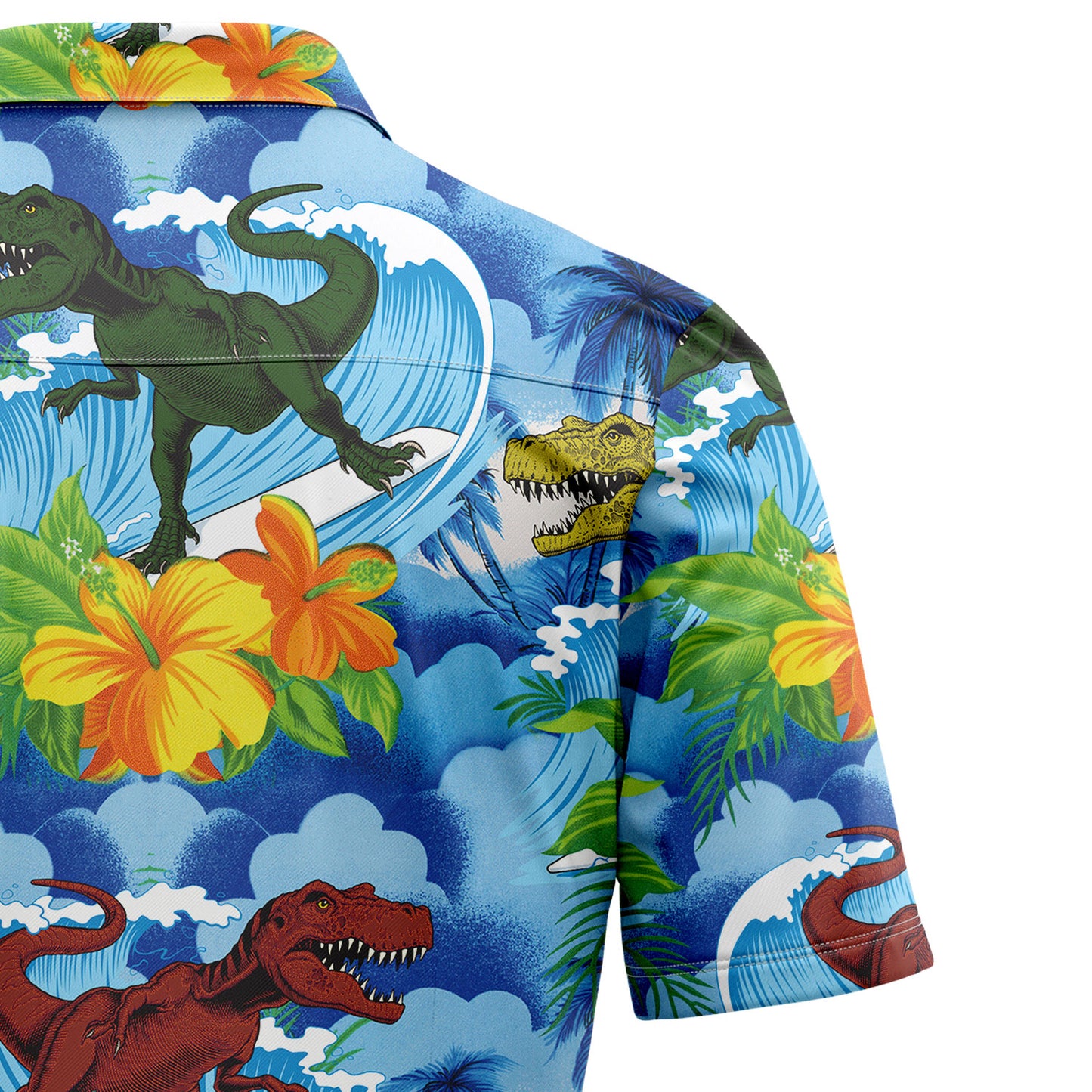 Dinosaur Blue Hawaiian Vintage T2107 Hawaiian Shirt