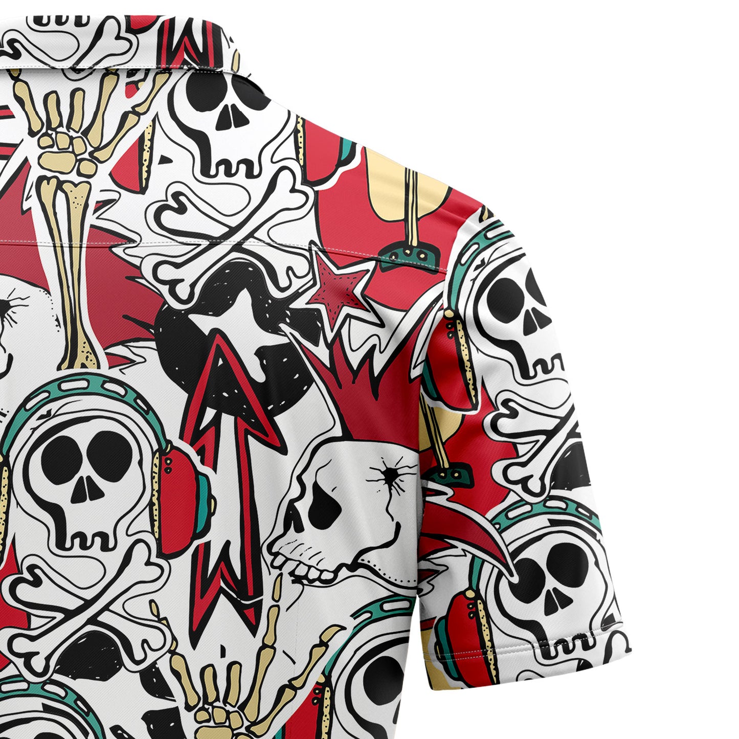 Skull Rock & Roll T1007 Hawaiian Shirt