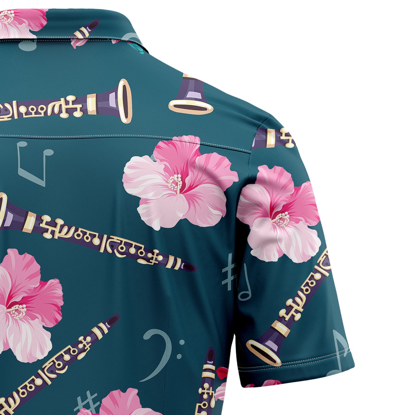 Flute Hibiscus Flower T1007 Hawaiian Shirt