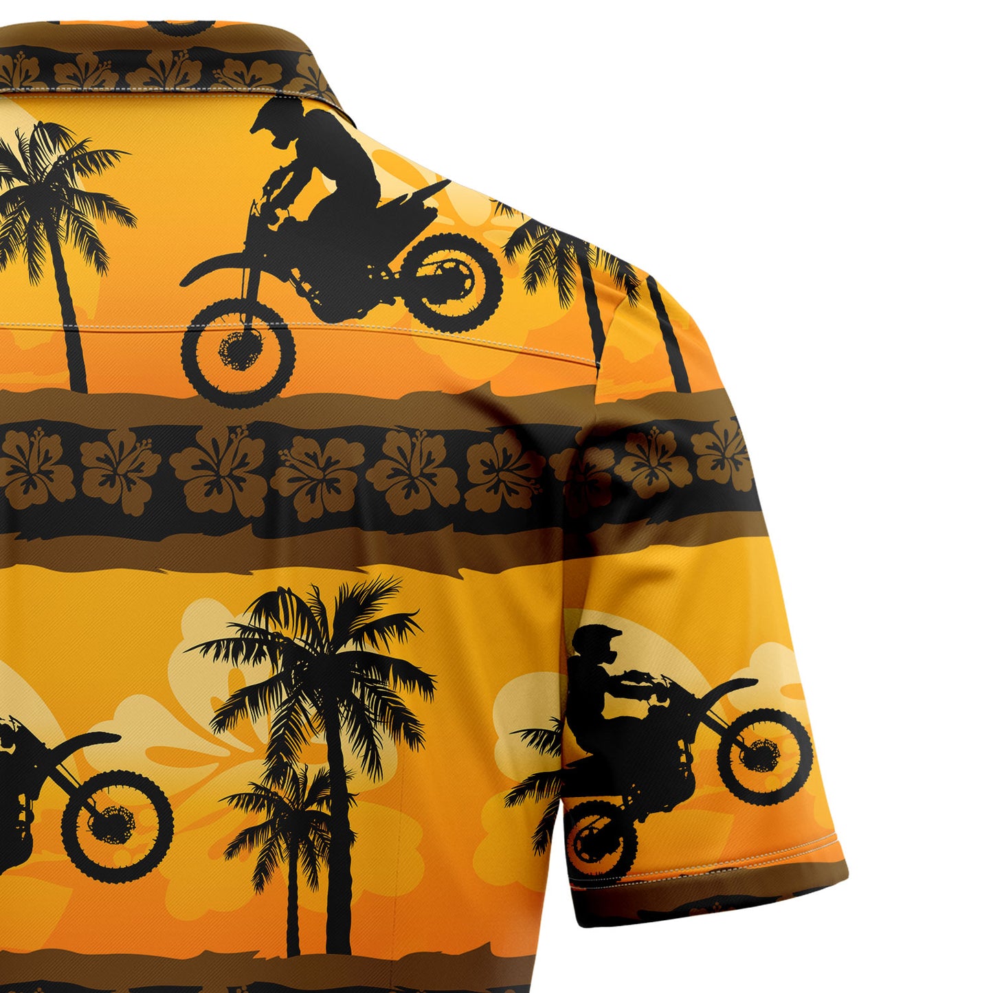 Motorbike Tropical Frangipani T2107 Hawaiian Shirt