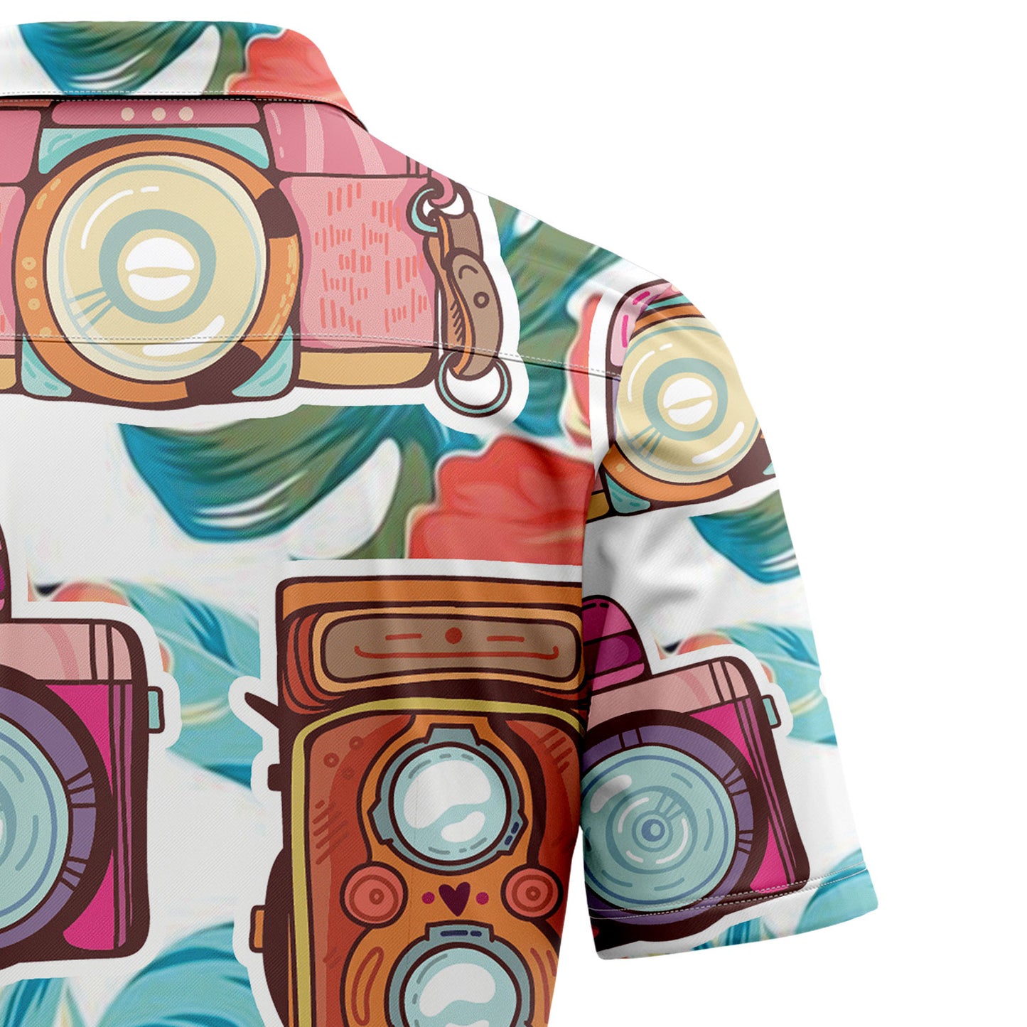 Photograph Blue Floral D2107 Hawaiian Shirt