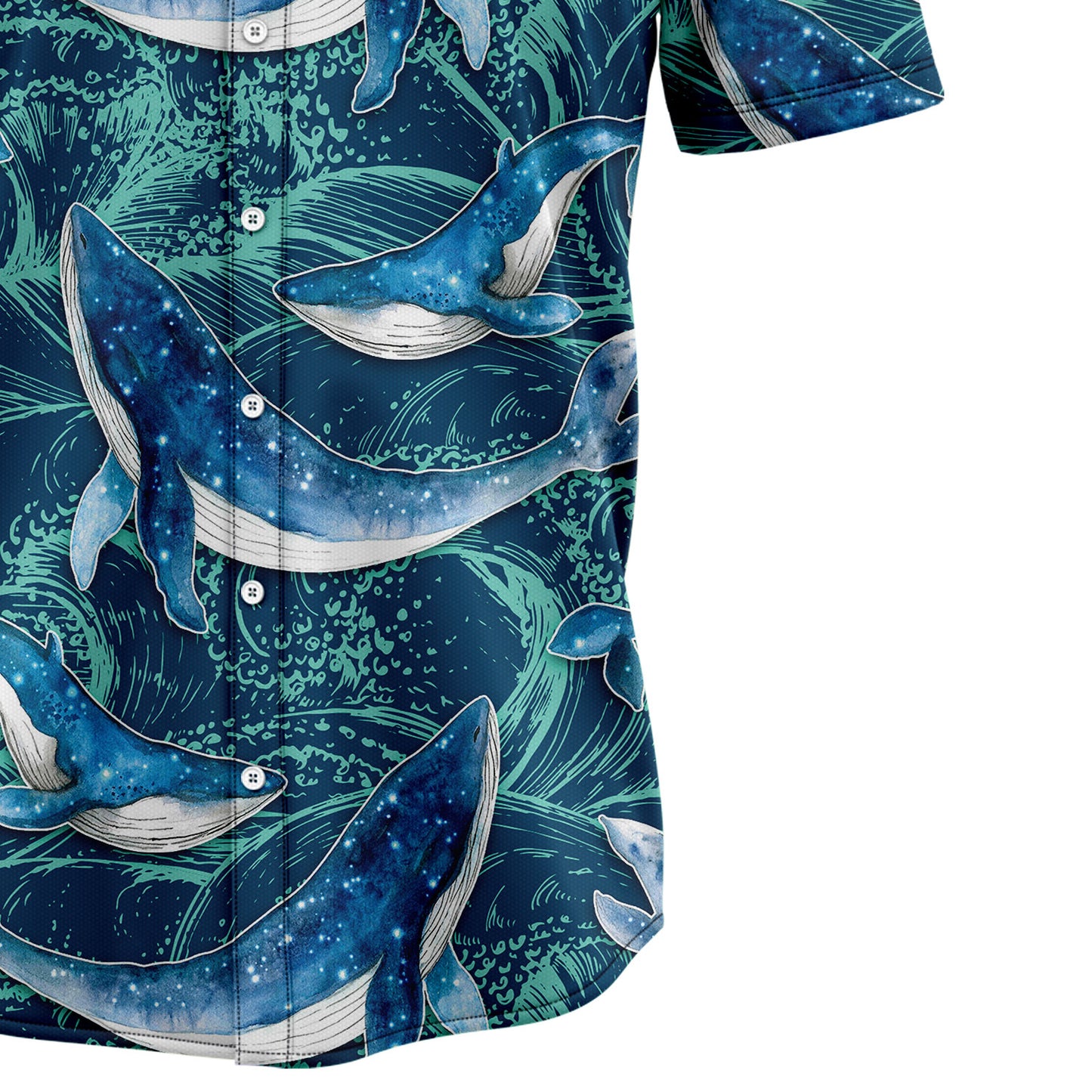 Whale Waves D0907 Hawaiian Shirt
