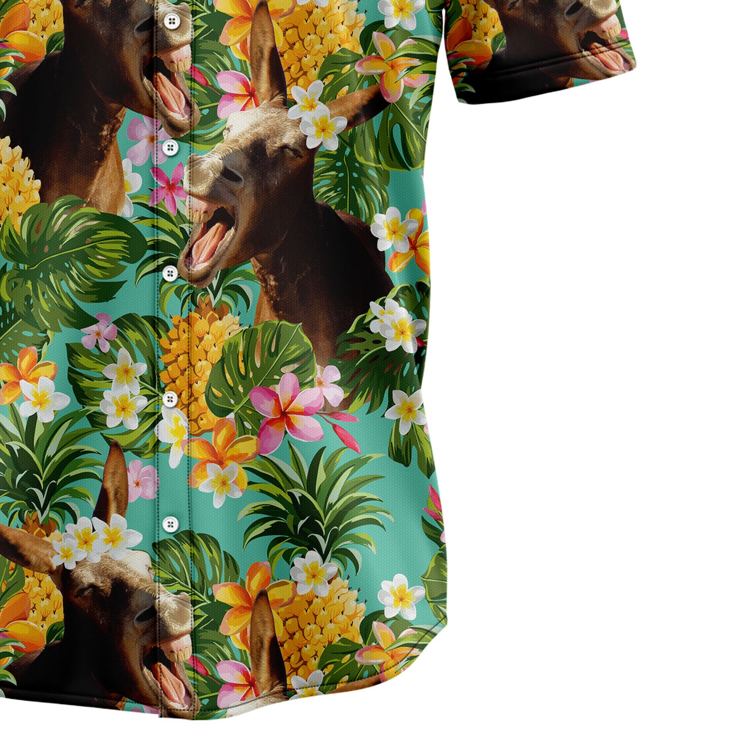 Tropical Pineapple Donkeys H67023 Hawaiian Shirt