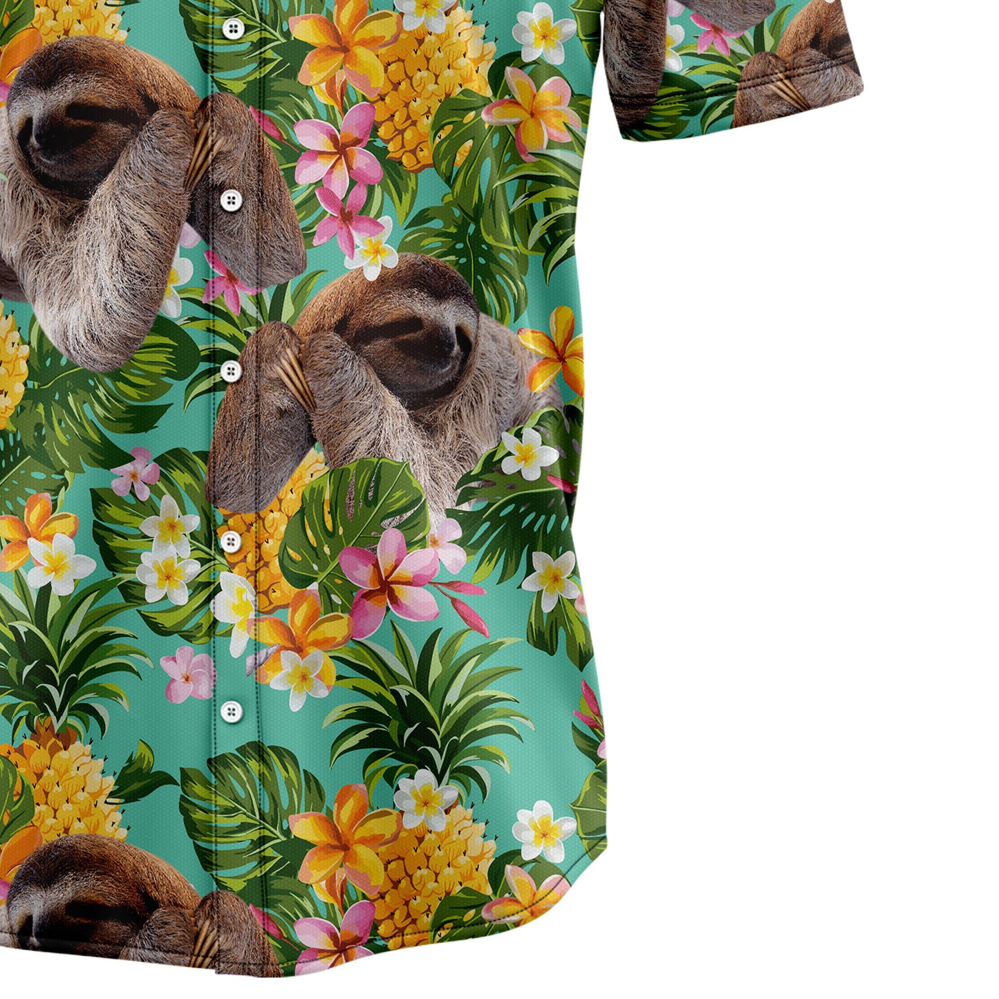 Tropical Pineapple Sloth H67017 Hawaiian Shirt