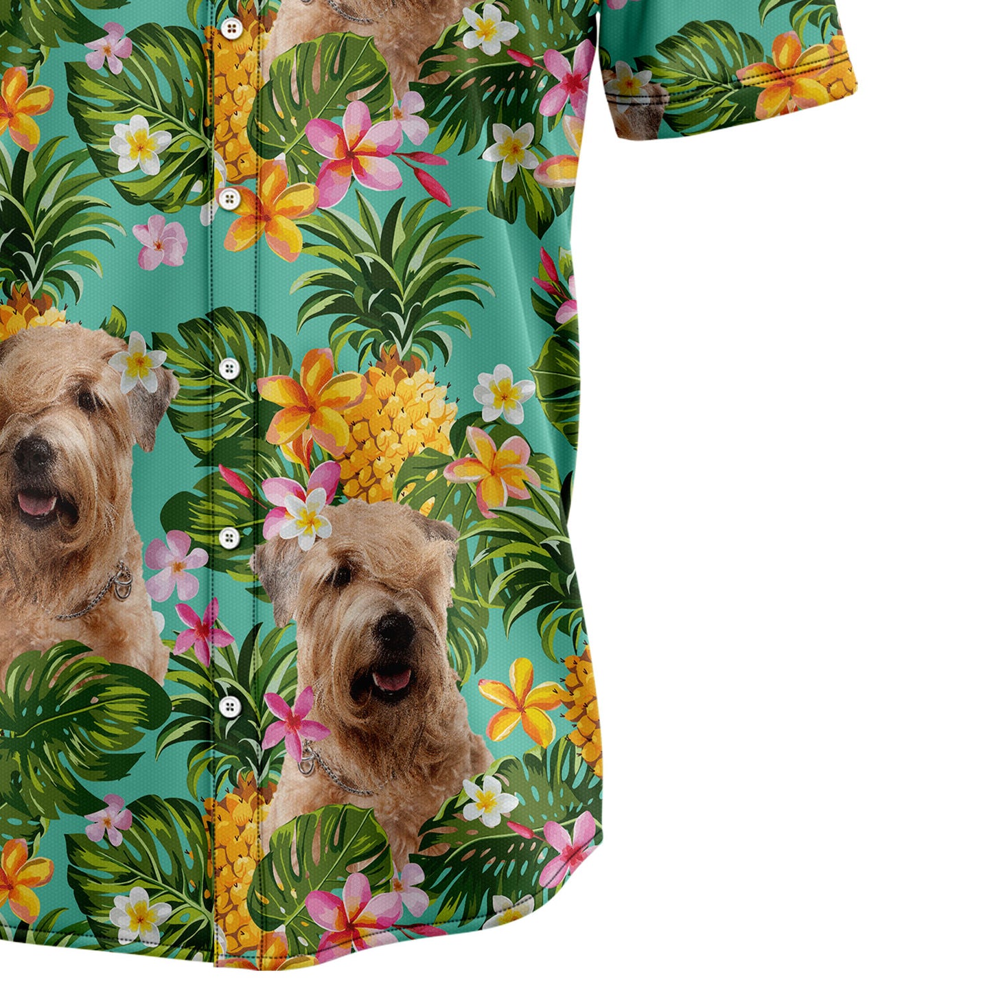 Tropical Pineapple Soft Coated Wheaten Terrier H37025 Hawaiian Shirt