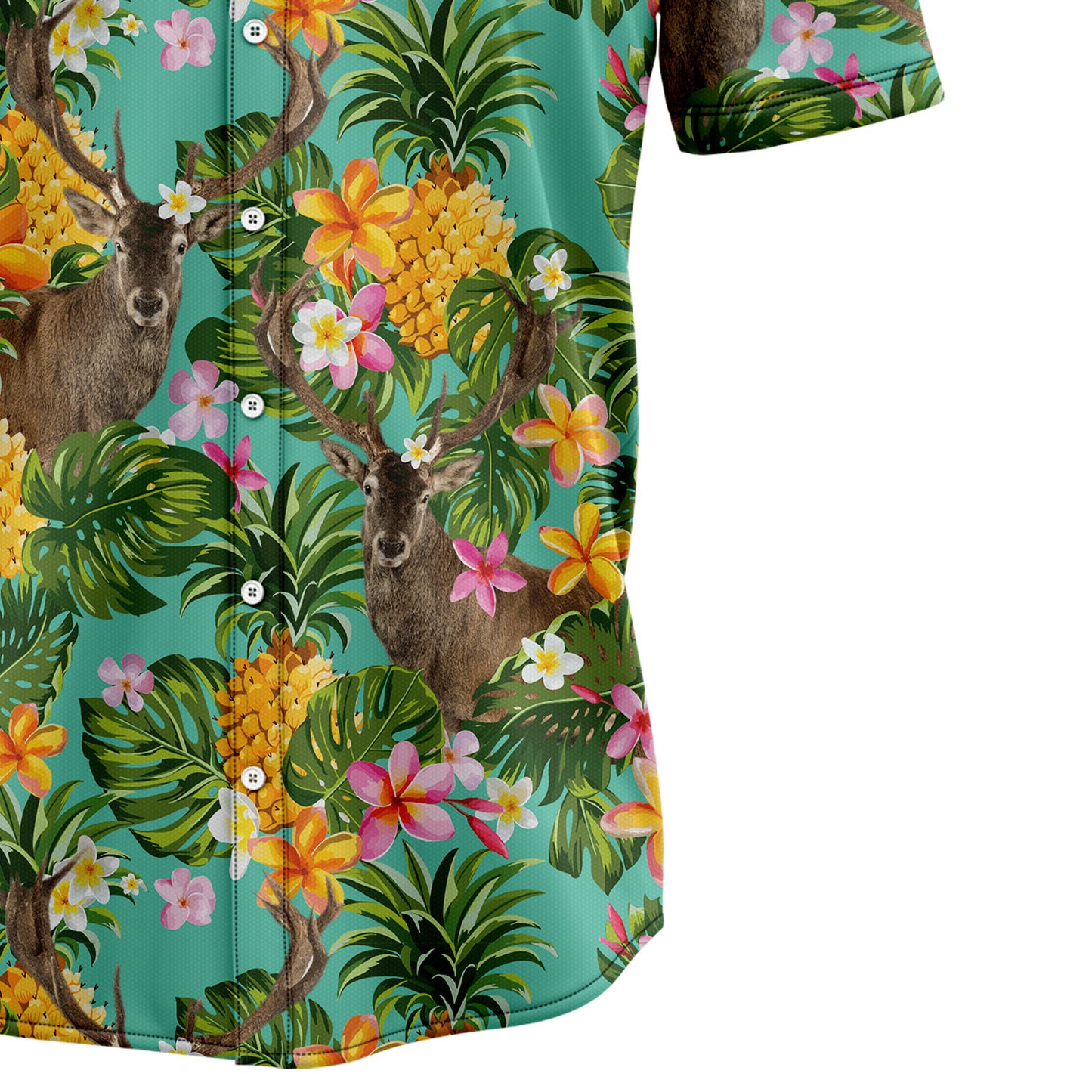 Tropical Pineapple Deer H87096 Hawaiian Shirt