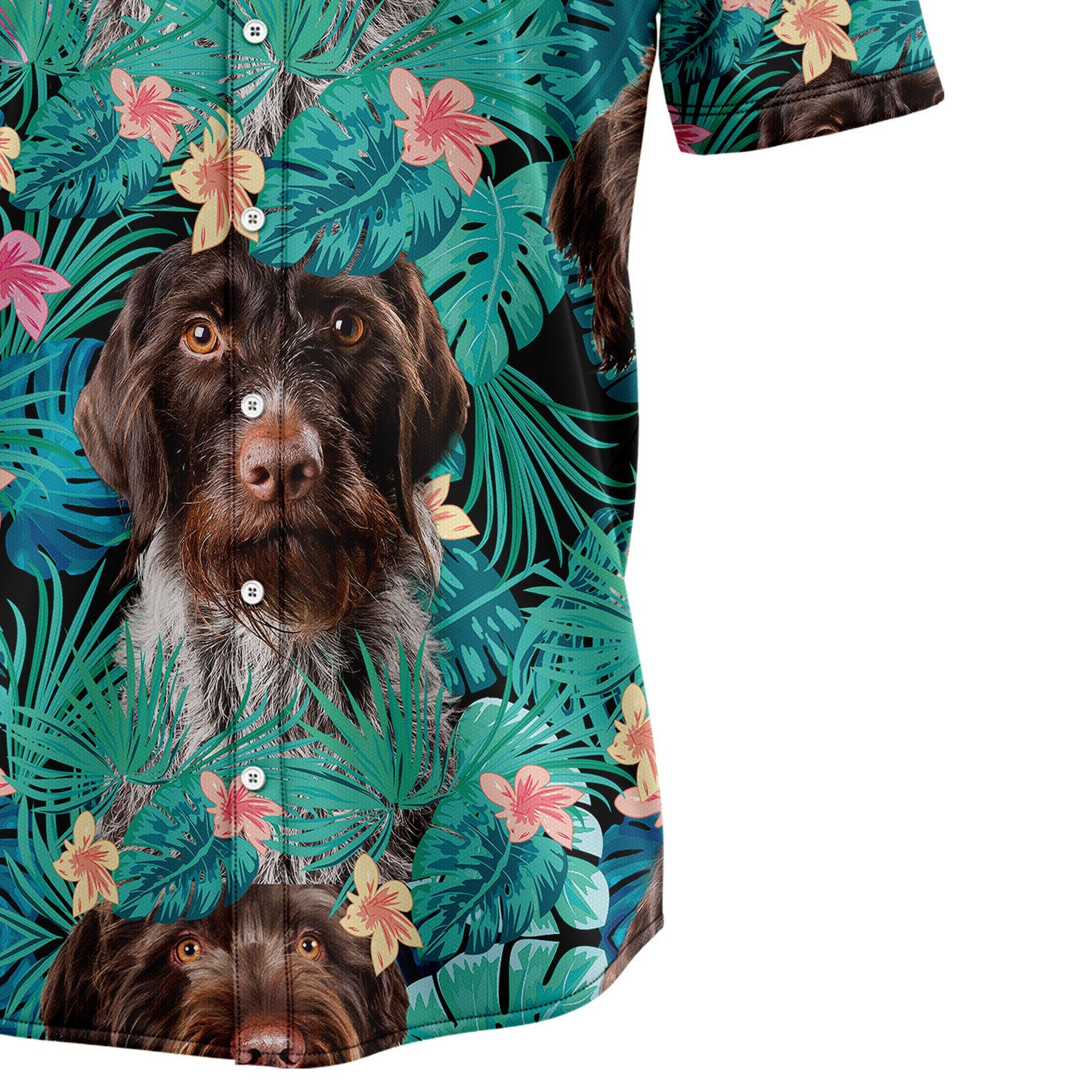 German Wirehaired Pointer Tropical T0307 Hawaiian Shirt