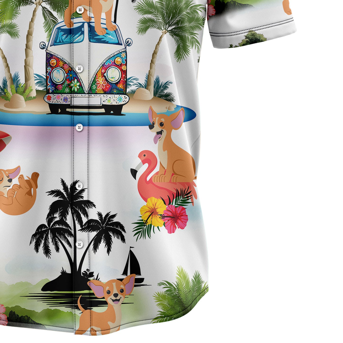Chihuahua Vacation G5707 Hawaiian Shirt