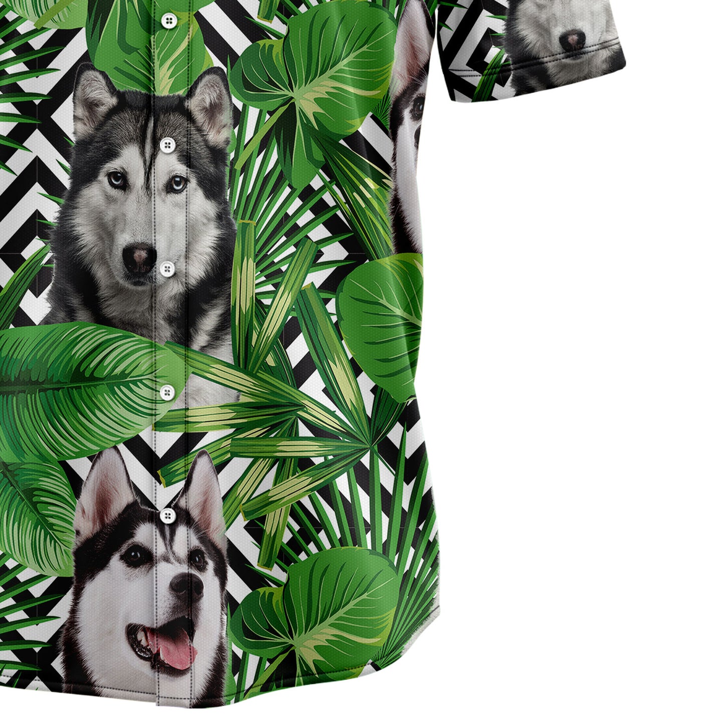 Summer Exotic Jungle Tropical Siberian Husky H97064 Hawaiian Shirt