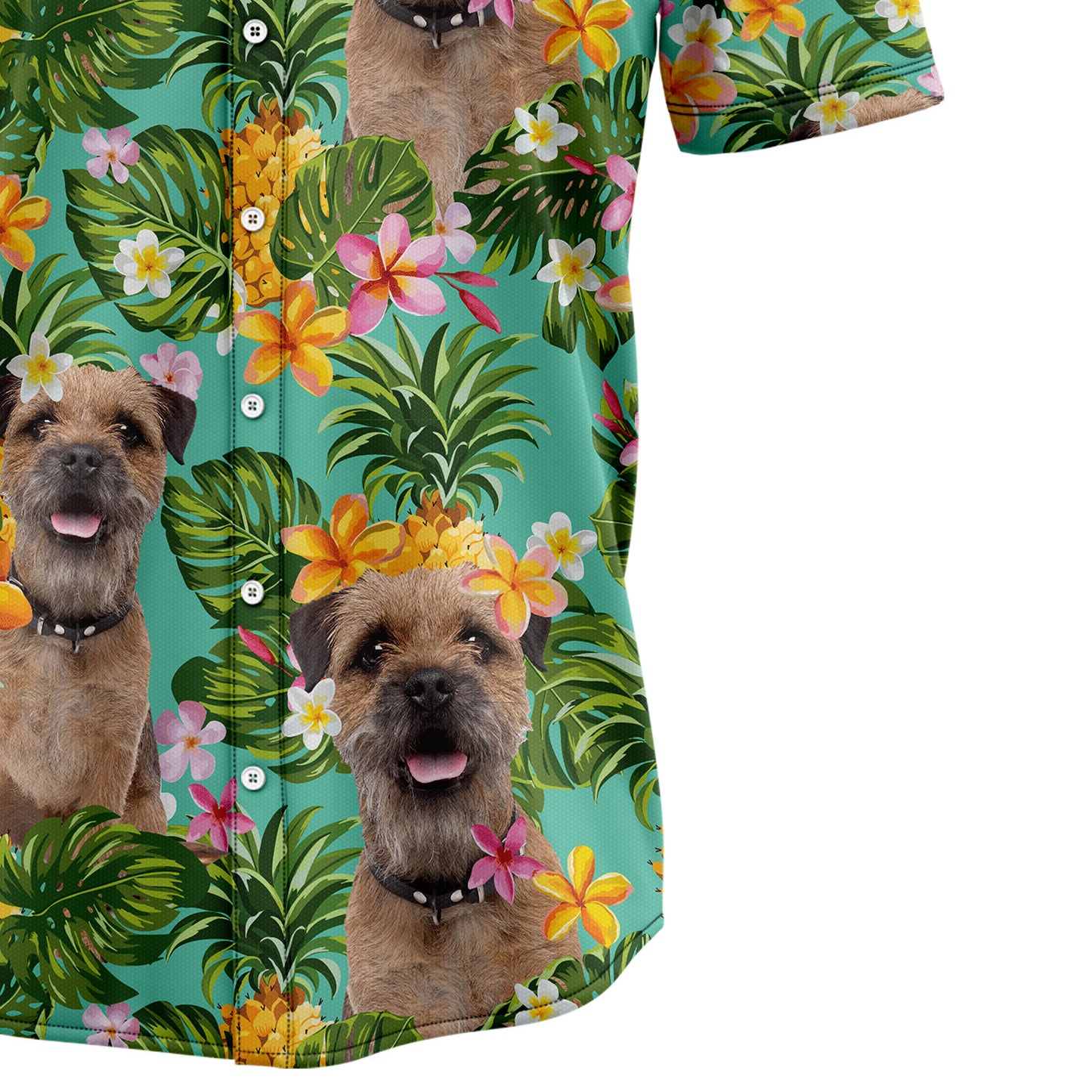 Tropical Pineapple Border Terrier H137058 Hawaiian Shirt