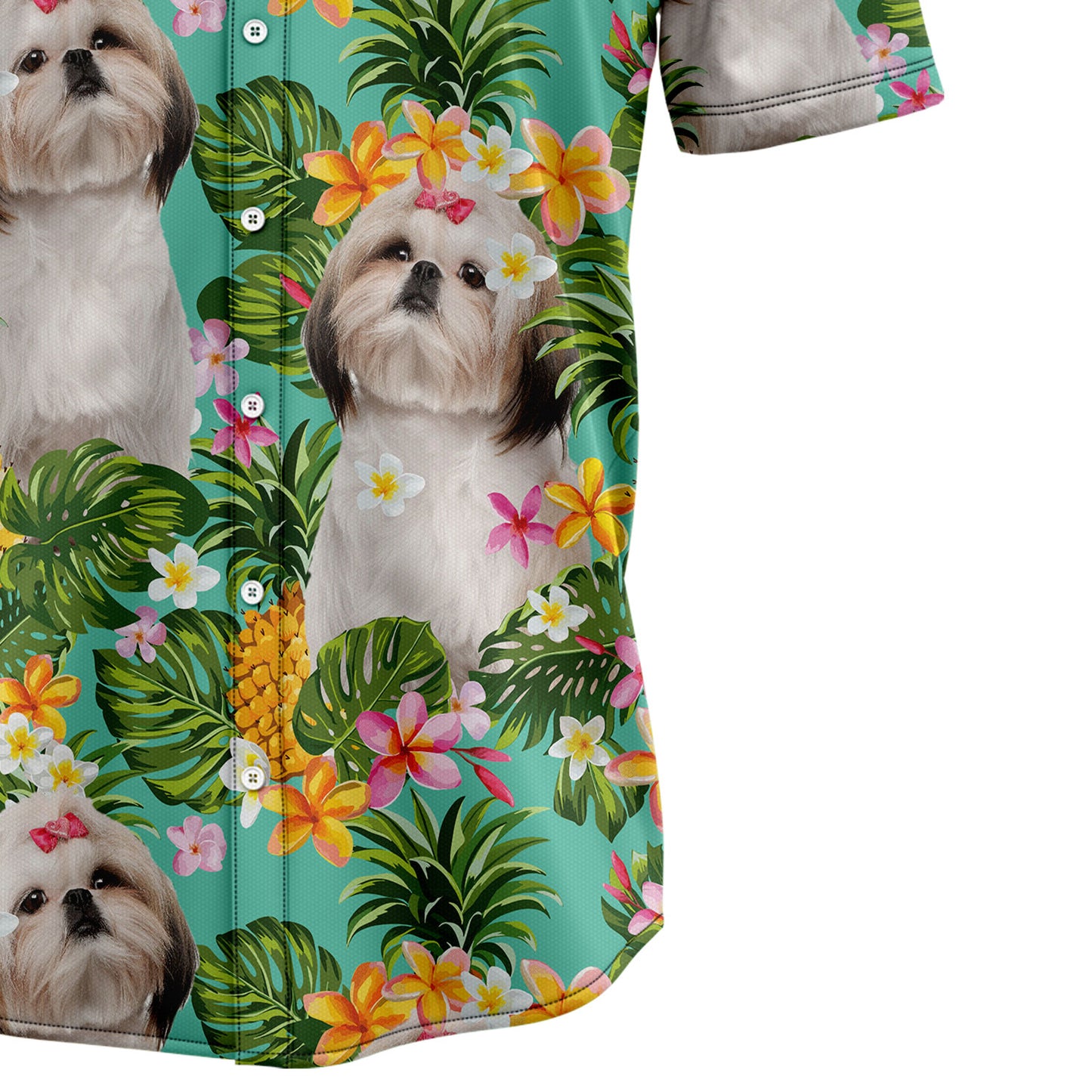 Tropical Pineapple Shih Tzu H87057 Hawaiian Shirt